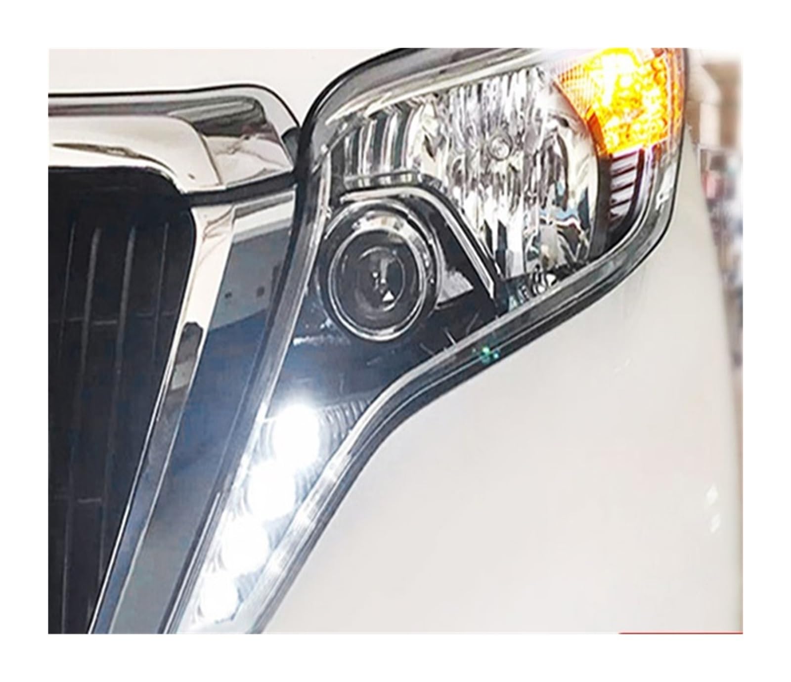 Headlights LED Day Running Light Turn Signal Lamp Front Lamps Compatible With Toyota Compatible With Prado 2014-2017(Dual lens)