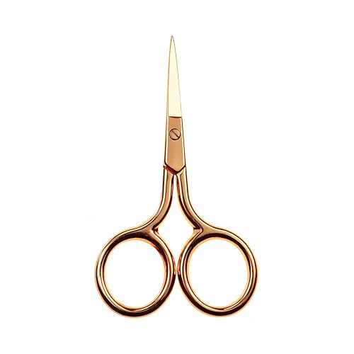 Miniatura 2 de Motanar Tijeras de vello facial, curvadas y redondeadas, tijeras de pelo facial, nariz, cejas, barba, pestañas de orejas y recortadora de bigote