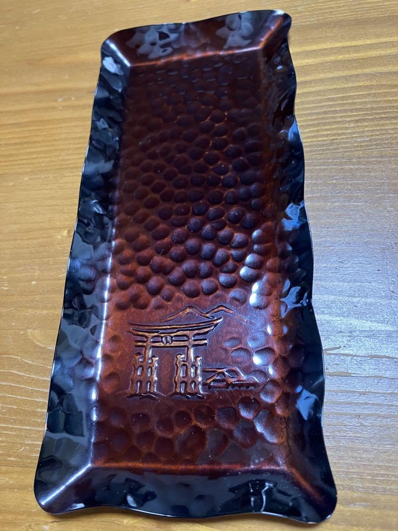 No.460 「鯉」銅蟲広島伝統工芸品銅虫清作銅皿飾皿