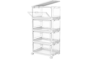 Clear Storage Bin 4 Pack with Lids & Wheels: Your Home Organization Solution