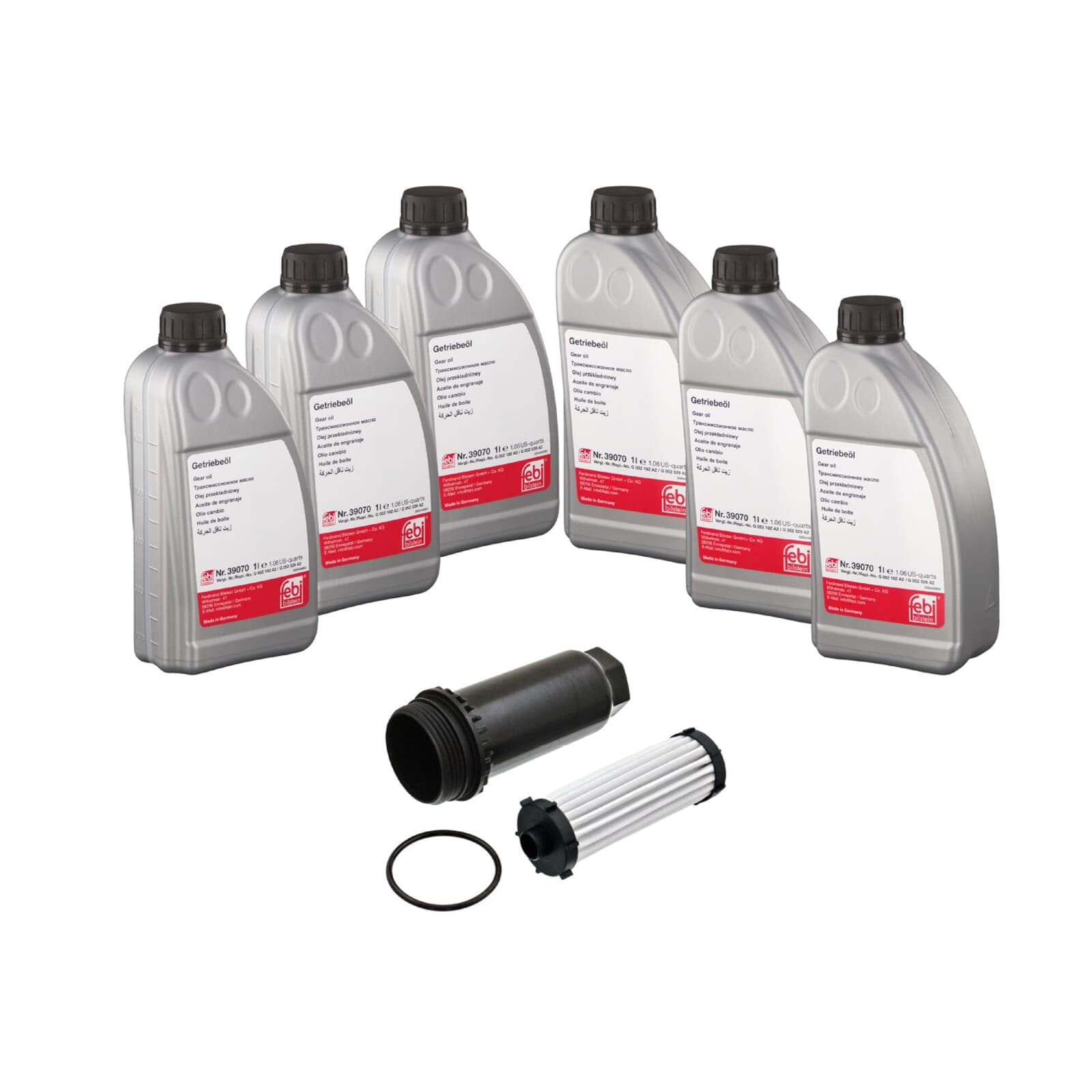 febi bilstein 176877 Getriebeölwechselsatz, 6 l | Kompatibel mit: FORD C-MAX, C-MAX II, C-MAX II Van, FOCUS II, FOCUS II Kasten/Kombi, FOCUS II Stufenheck, FOCUS II Turnier