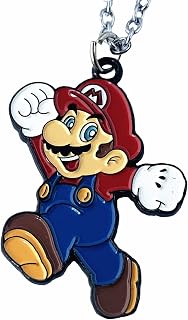 Supe Mario Necklace,Anime Cartoon Environmental Zinc Alloy Pendants, Gifts for Women, Men, Girls and Boys
