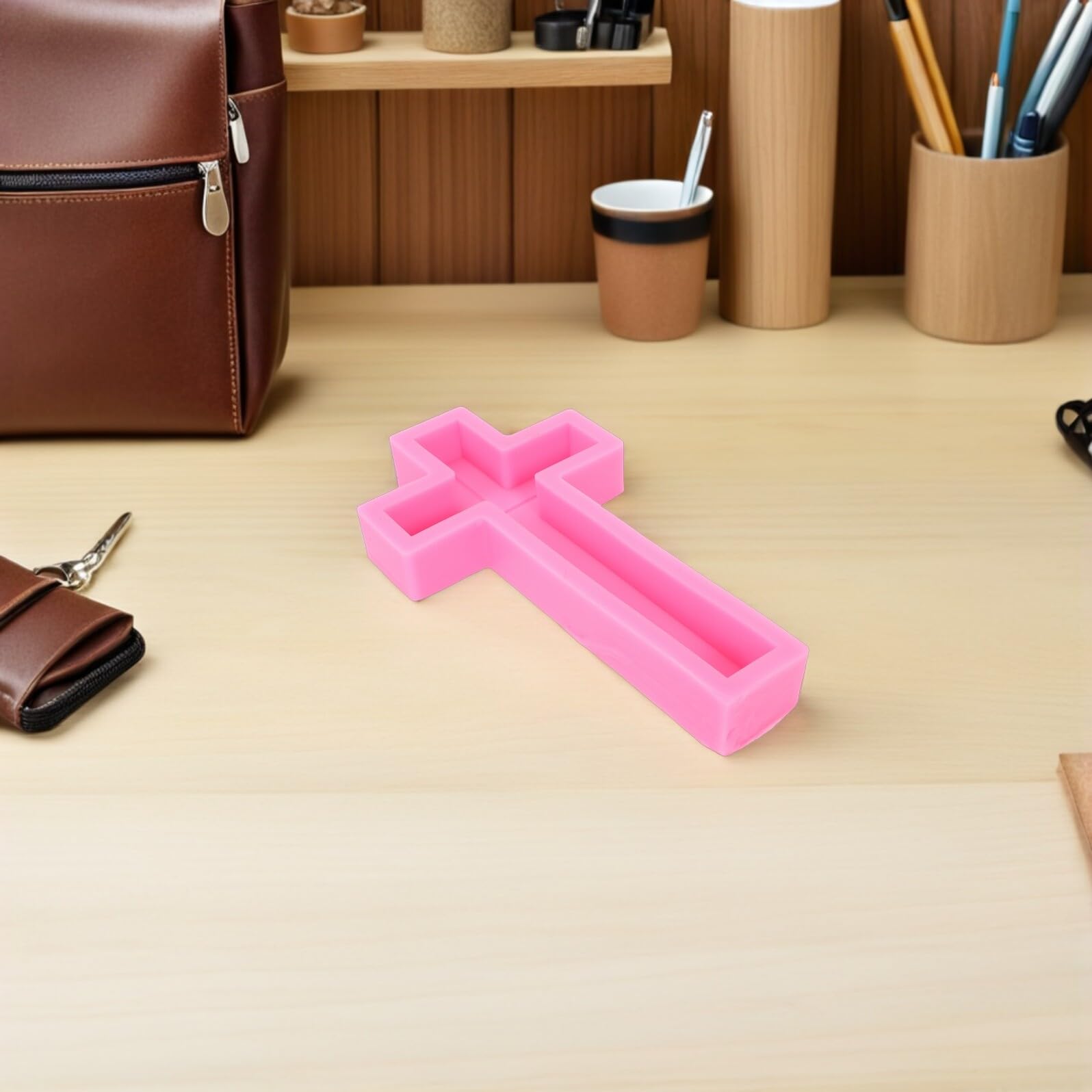 Didiseaon Stampo in Silicone a Forma di Croce 33 CM per Candele Saponi e Resina Fai da Te Flessibile Resistente al Caldo e Riutilizzabile per Decorazioni Artigianali Religiose