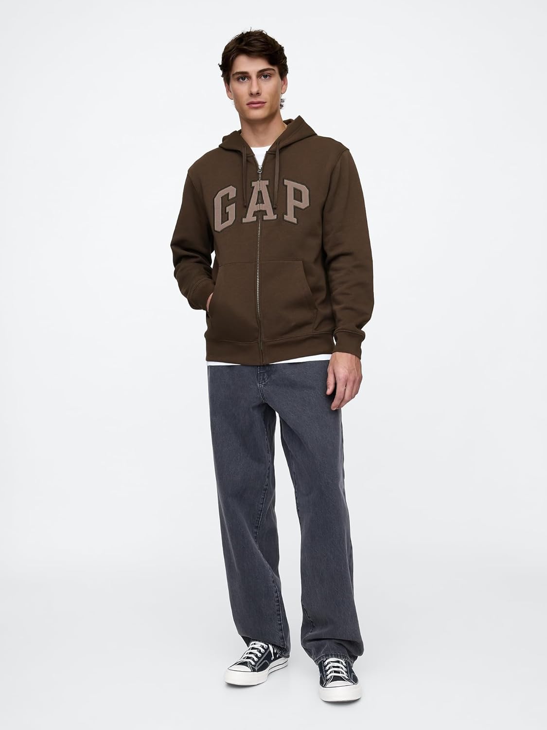 GAP Logo Heritage Hoodie Hooded Full Zip Sweatshirt