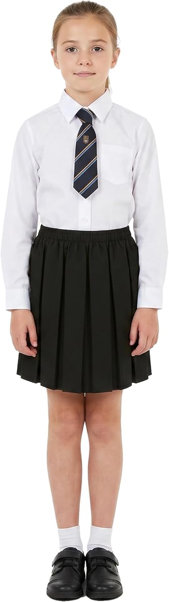 School Uniform Skirt Girls Back to School UK Box Pleated Round Elasticated Waist Skirt Age 2-16 Years