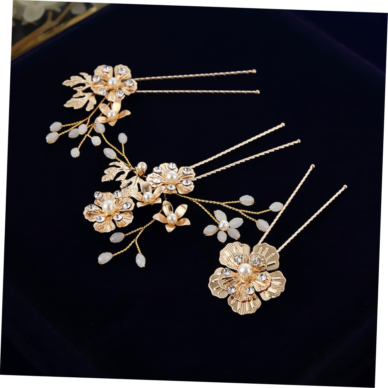Beavorty 9stücke Teiliges Perlen U-förmige Haarnadeln Mit Strass Eleganter Haarschmuck Für Hochzeiten Und Partys Handgefertigte Braut Haarklammern Für Damen