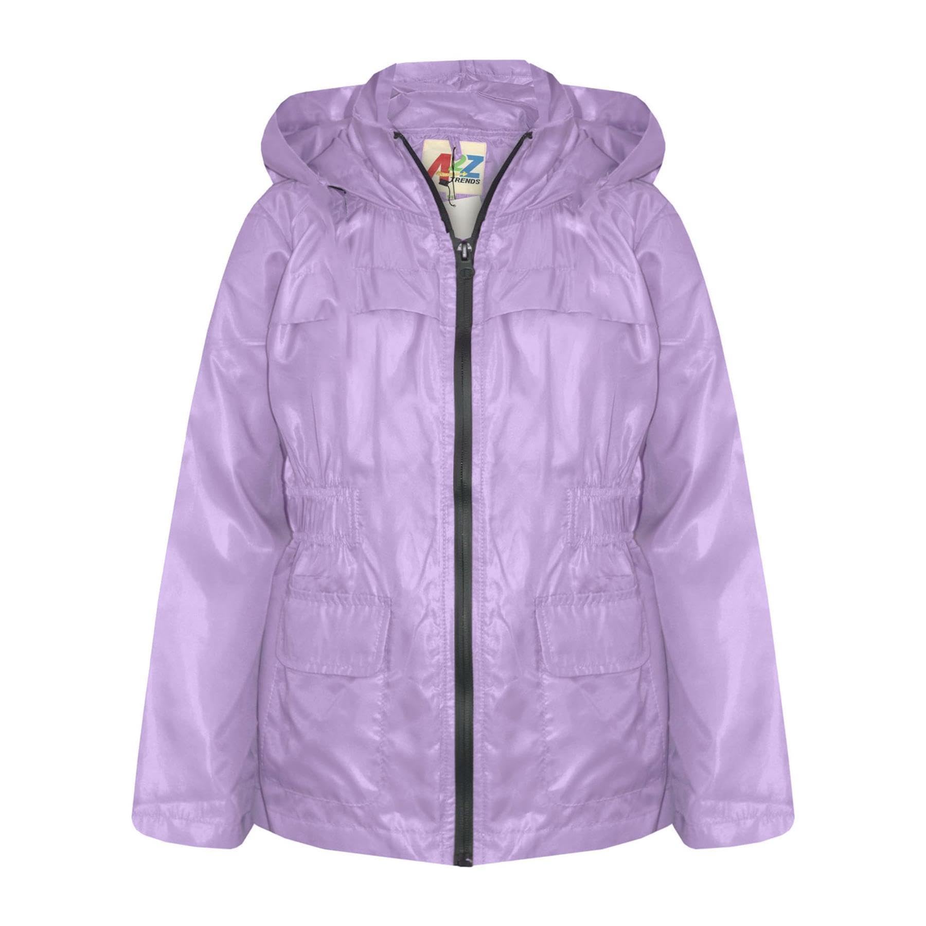 A2Z 4 Kids Raincoat Jackets Windbreaker Waterproof Parka Shower - Raincoat Jacket 448 Lilac 13