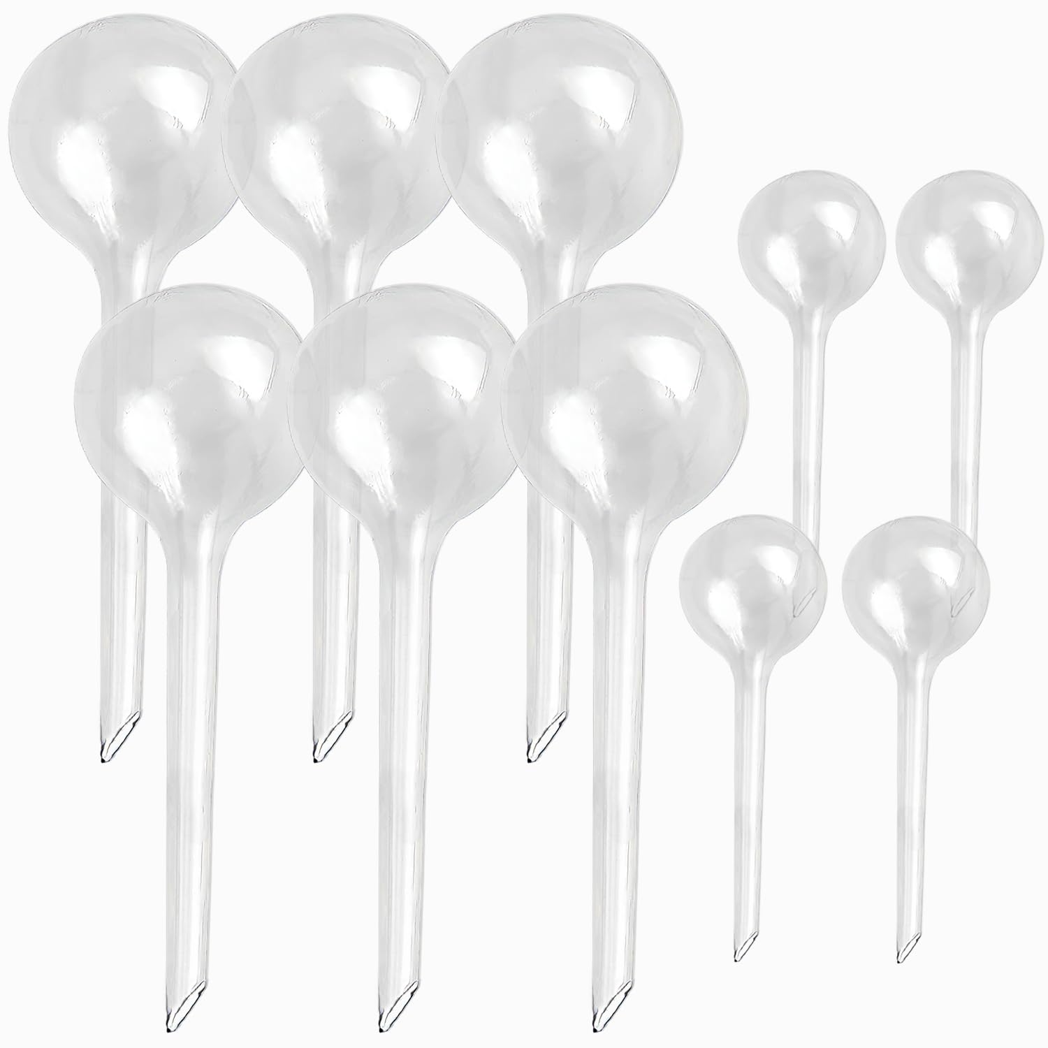 Kingbow 10 globi di irrigazione automatica per piante, in plastica trasparente, dispositivi di irrigazione automatica per fiori, dispositivo di irrigazione automatica da giardino, per piante da