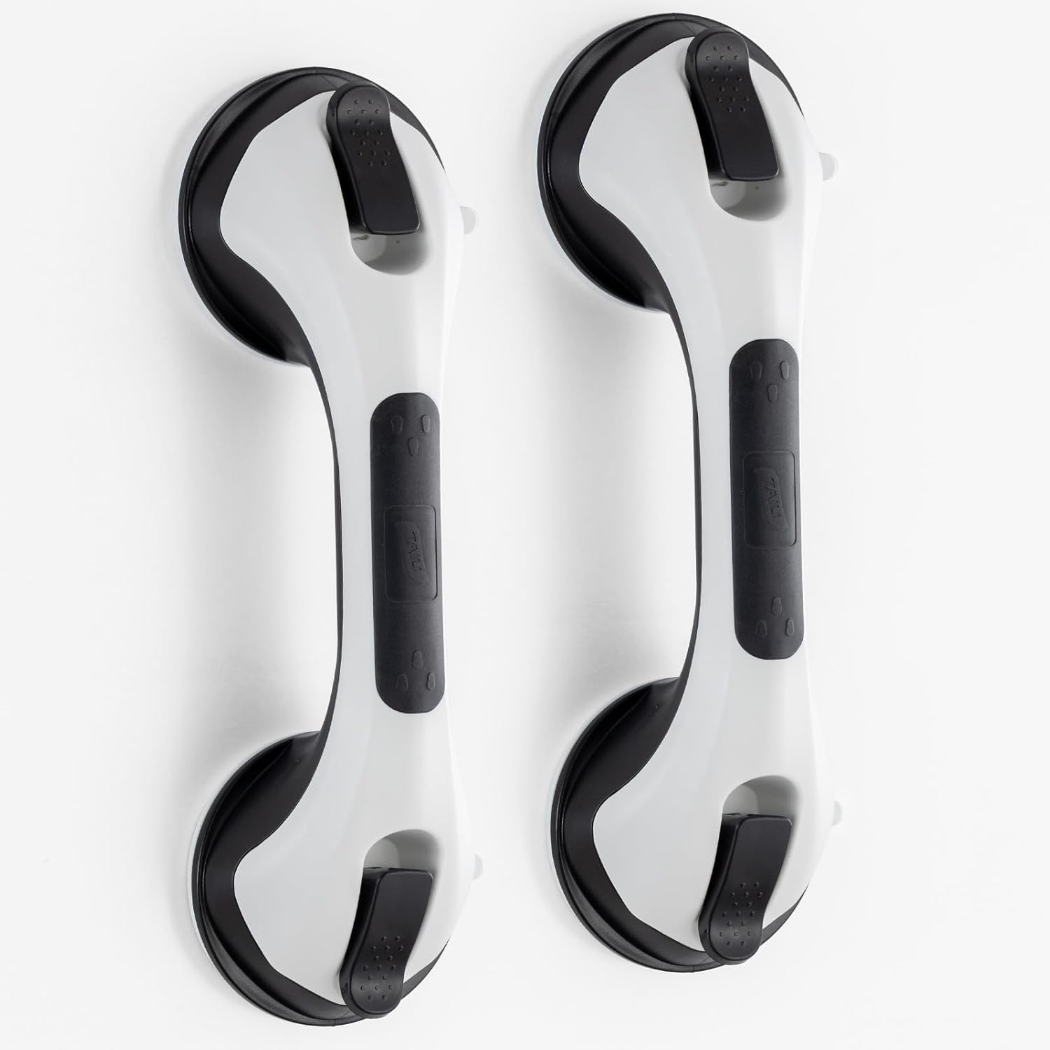 TAILI Grab Bars for Shower Glow in The Dark, 2 Pack 12.2 in Grab Bars for Bathtubs and Showers,Safety Grip,Shower Handle Shower Rail for Seniors and Elderly Removable No Drilling Waterproof Black