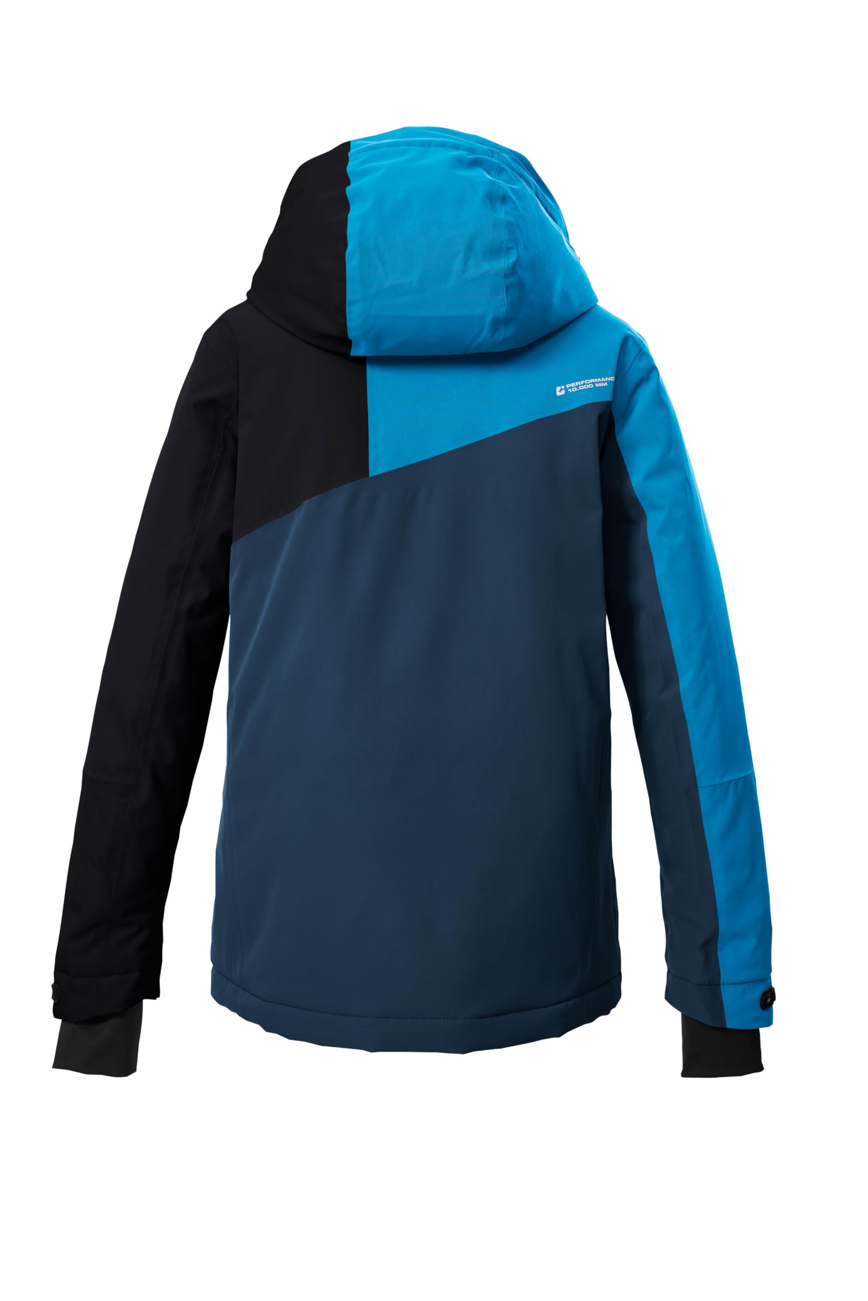 Killtec KSW 192 BYS SKI JCKT - Chaqueta de esquí con capucha y paranieves para niño, color azul oscuro/azul cielo, 152, 43475-000