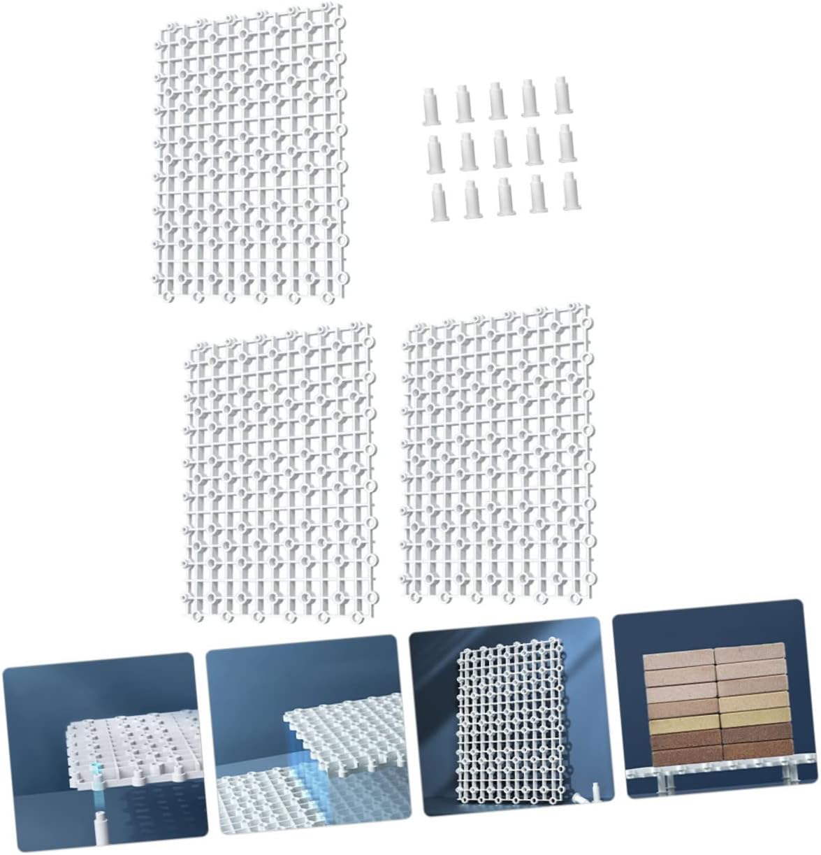 ORFOFE 1set Aquarium Divider Grid Fish Tank Bottom Isolation Board Support Legs for Pet Breeding and Routine Maintenance