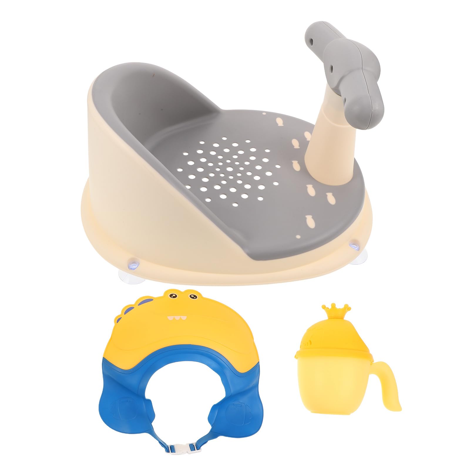 Vaguelly 1 Set Baby-Badesitz: Rutschfester Baby-Badesitz für Neugeborene und Kleinkinder. Verstellbarer Badewannenstuhl für Säuglinge mit erhöhter Designunterstützung zum Aufsitzen