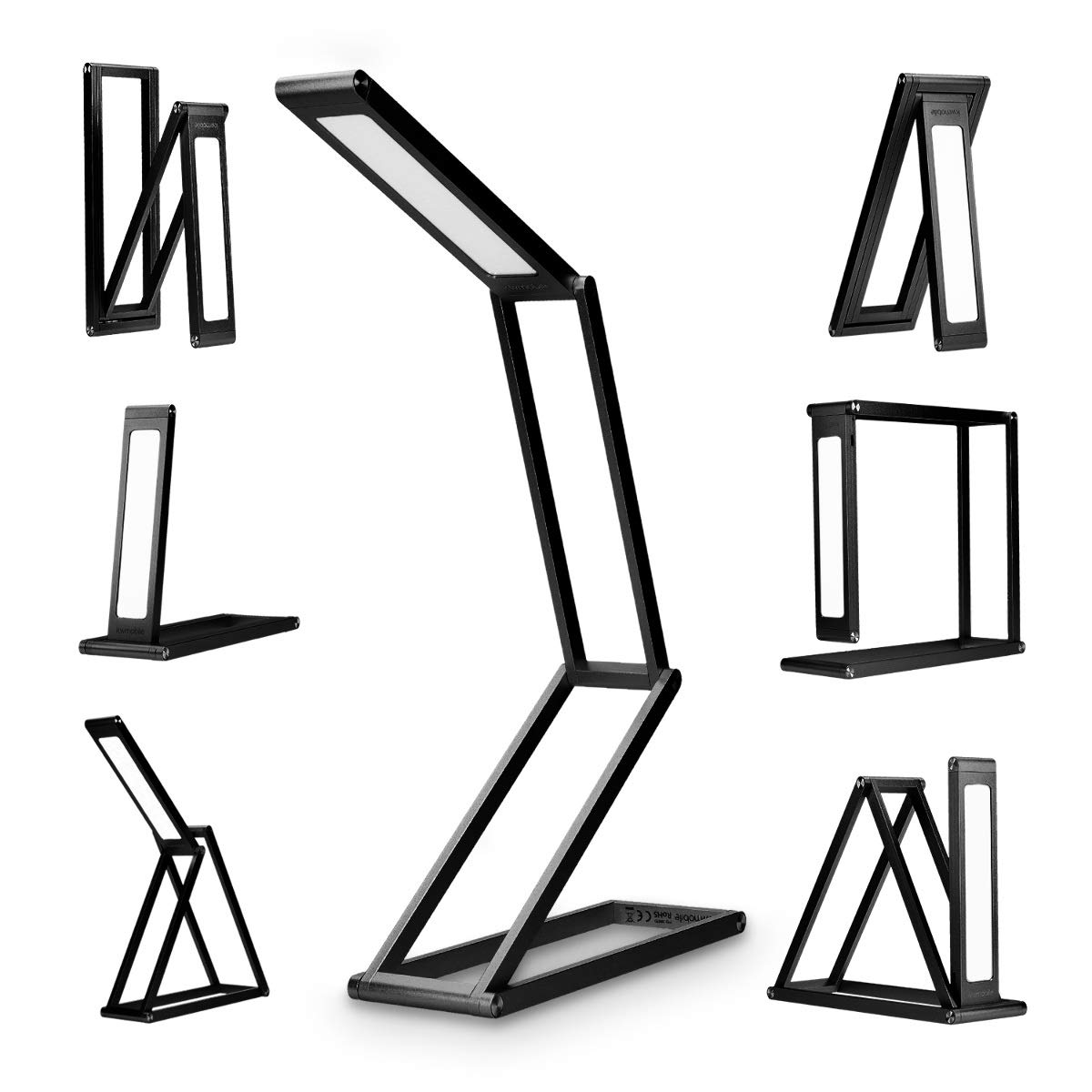 LED Bureaulamp - Opvouwbaar, USB-oplaadbaar (1200mAh), 2 Helderheidsniveaus, 360° Draaibaar, 300 Lumen, 5W, 6 Uur Batterijduur, Ideaal Voor Lezen, Studeren En Kamperen