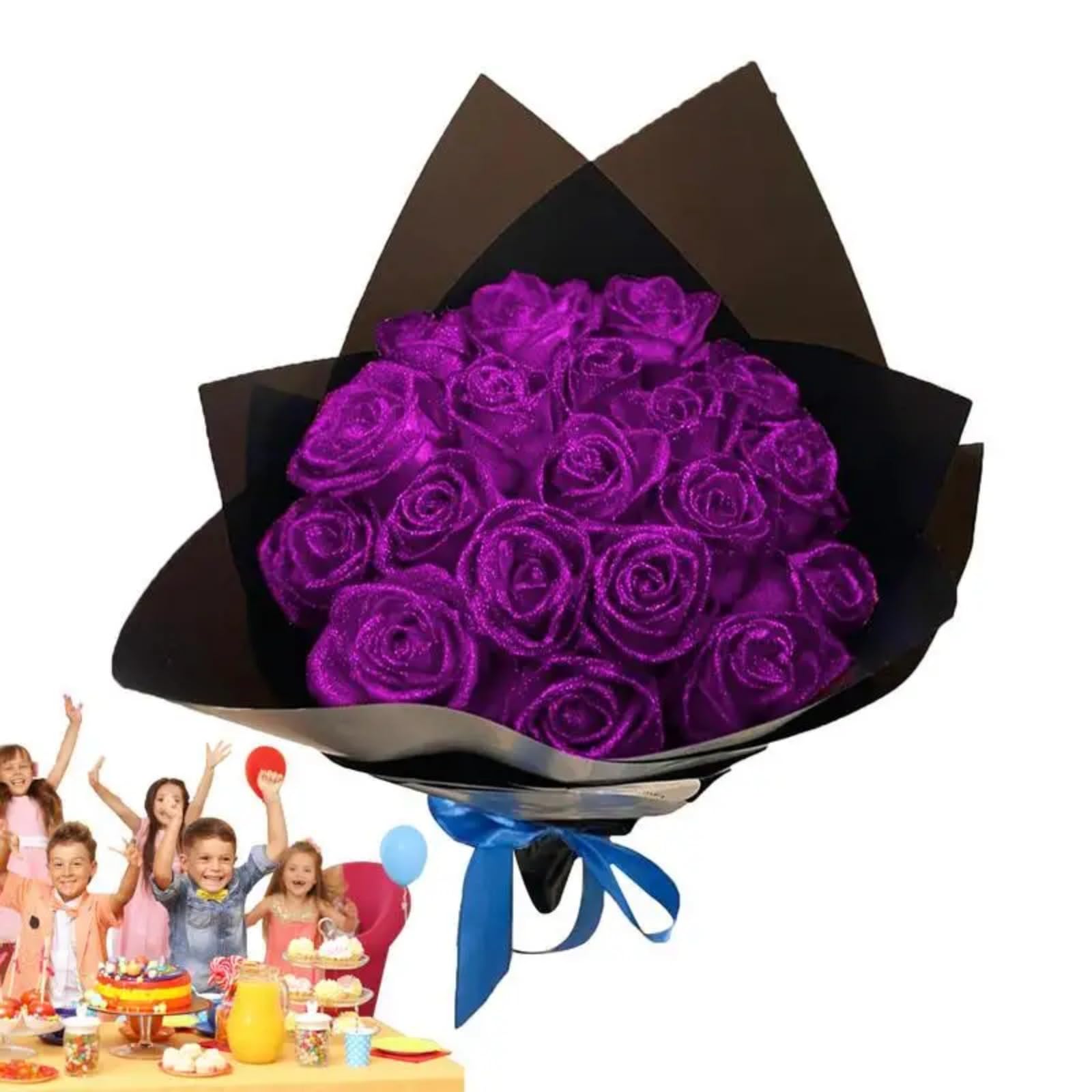 Amazon.com: ZXH Glitter Rose Bouquet, Artificial Rose