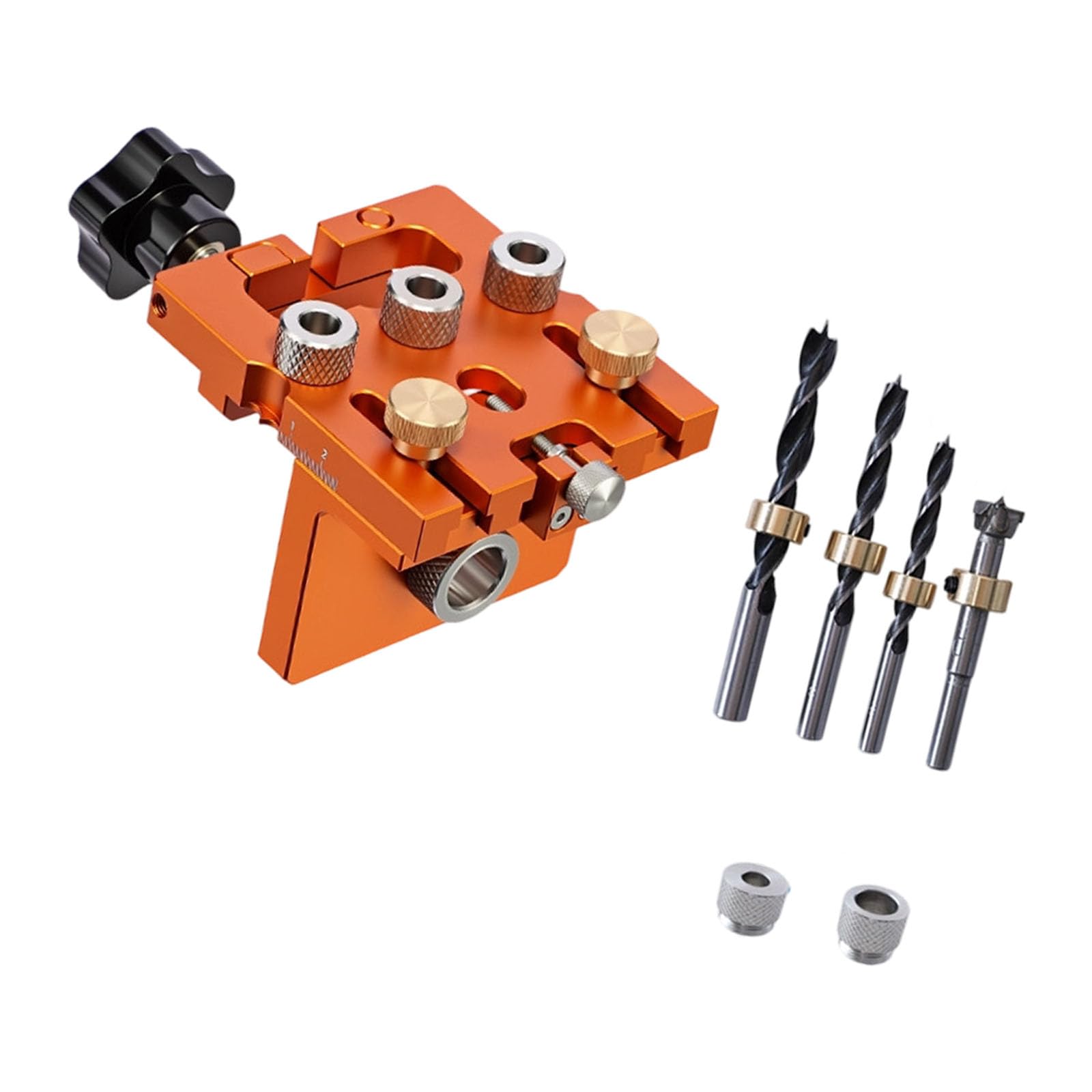 Kaccde A Clear Scale Hole Punching Locator Luminum Hole Drilling Guide Multifunction Design For Positioning In Woodworking Drilling Positioning Tool