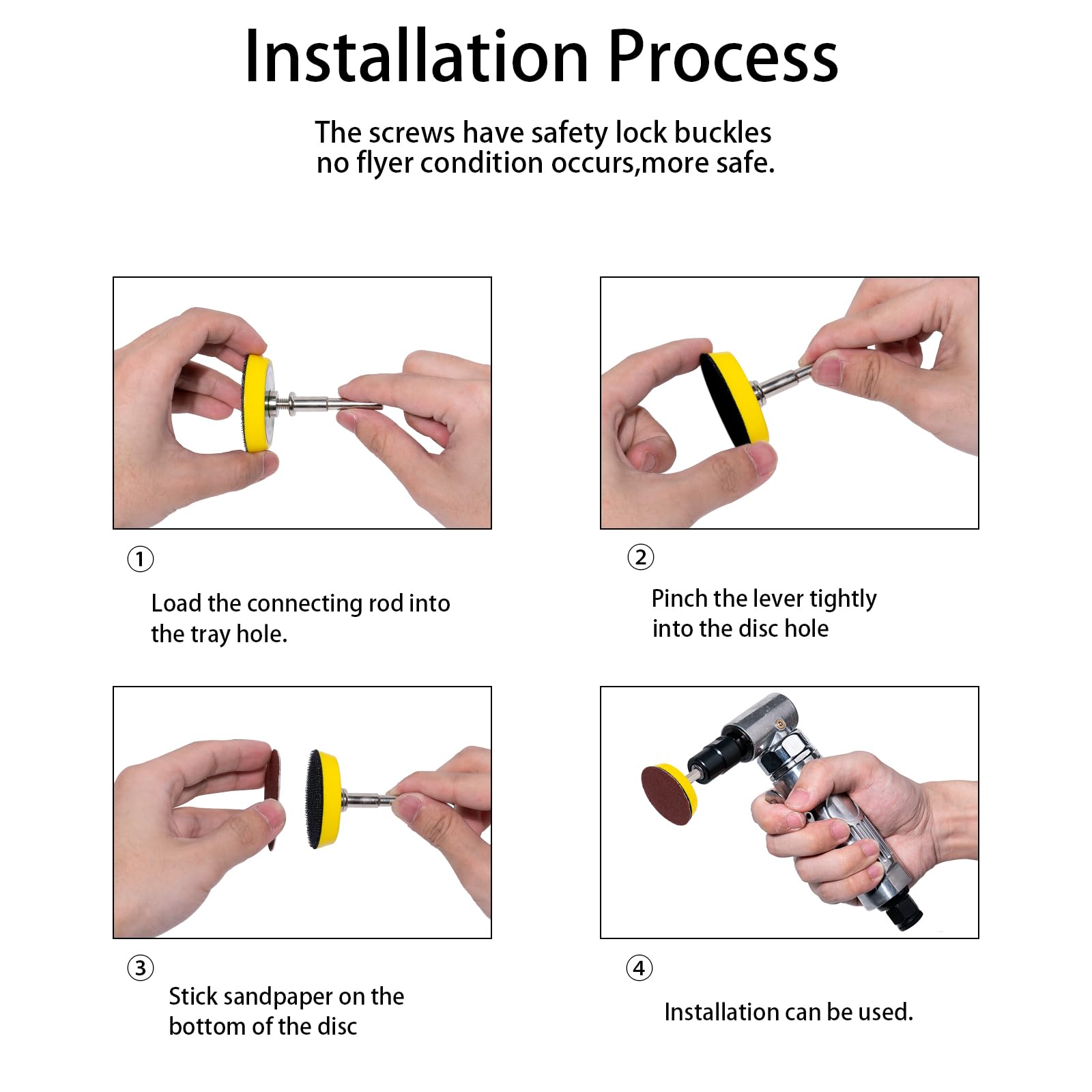Kit de accesorios de taladro de disco de lijado de 2 pulgadas, accesorios de amoladora angular inalámbrica de grano 36-3000 con discos de cambio rápido para pulido de metal y madera de coche
