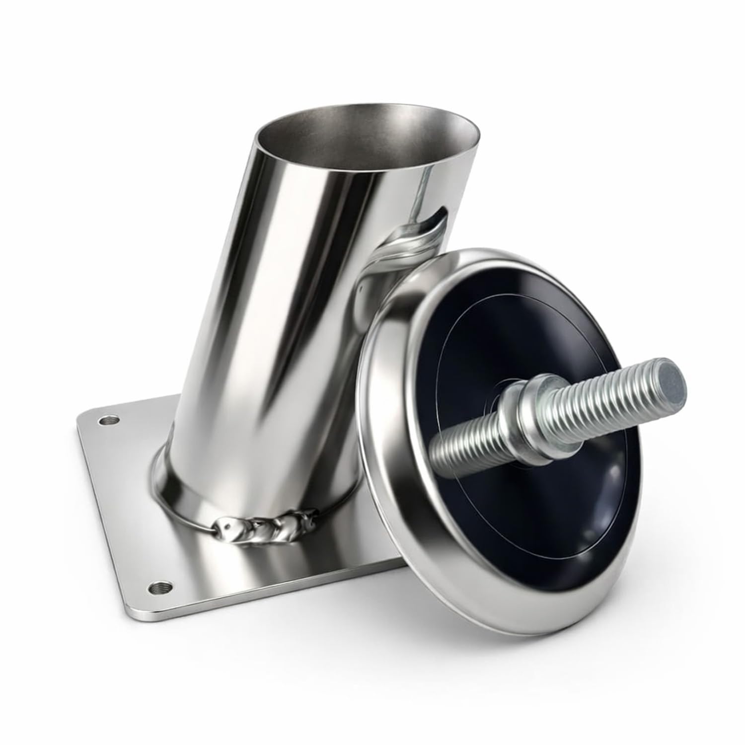 Tablalı Dereceli Ayarlanabilir (8 CM) Krom Metal Baza TV Ünitesi Koltuk Mobilya Ayağı (+2CM)