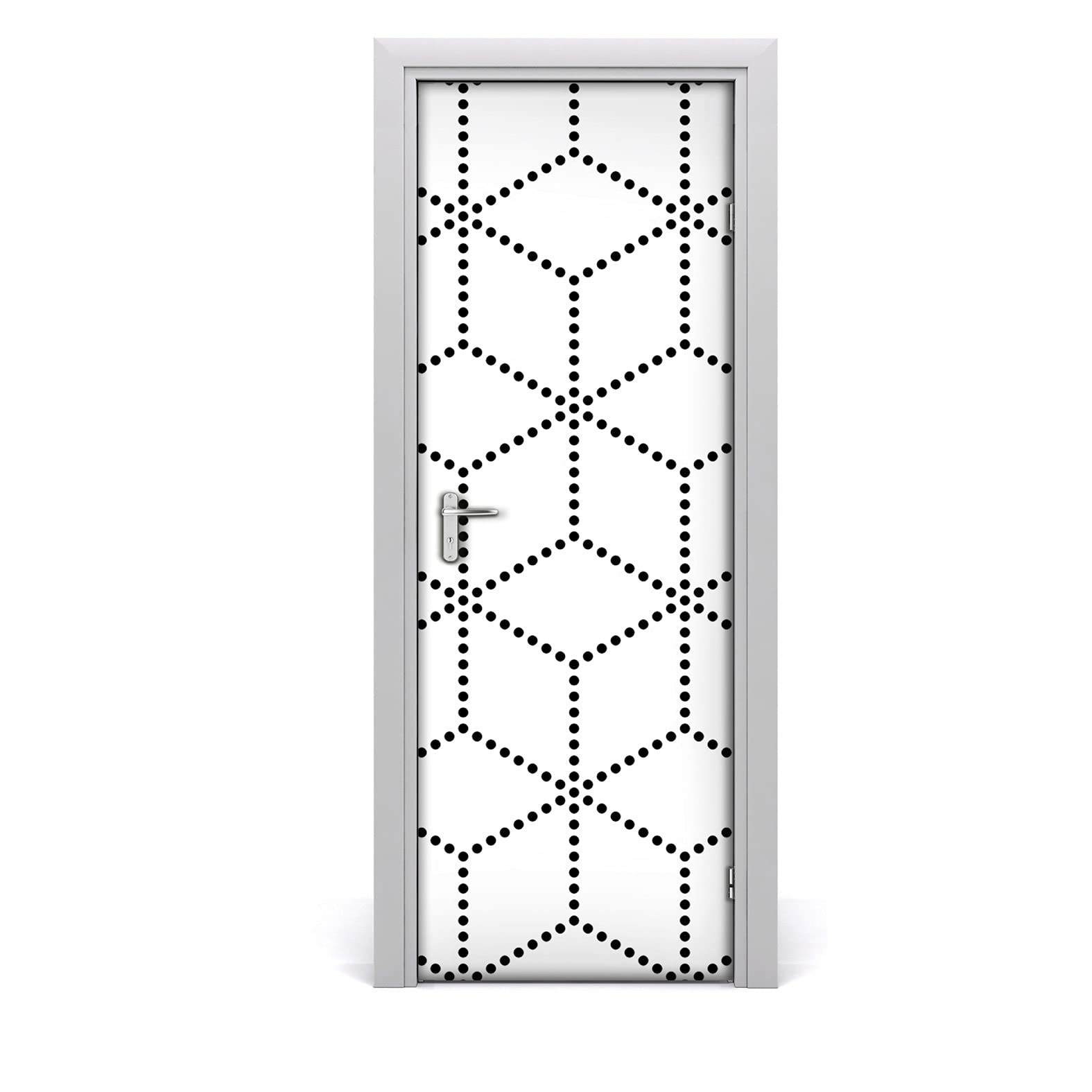 Autocollant de porte cubes géométriques 85x200cm papier peint étanche