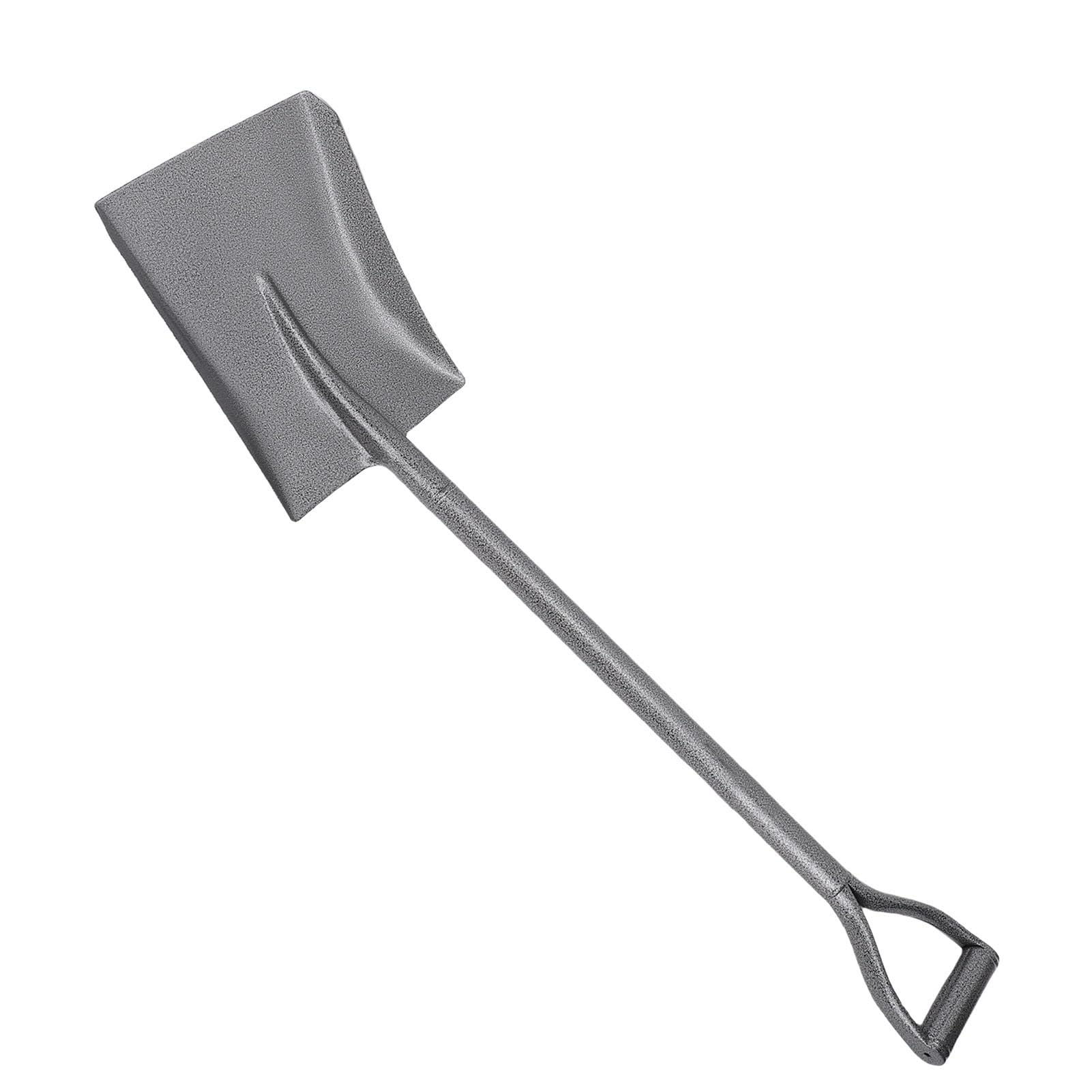 Bewinner Pala da Scavo in Acciaio Al Manganese da 100 Cm a Testa Piatta con Manico a D, Pala da Giardino Resistente per Scavare, Piantare, Rompere il Terreno, Tagliare Radici - Ergonomica in Metallo