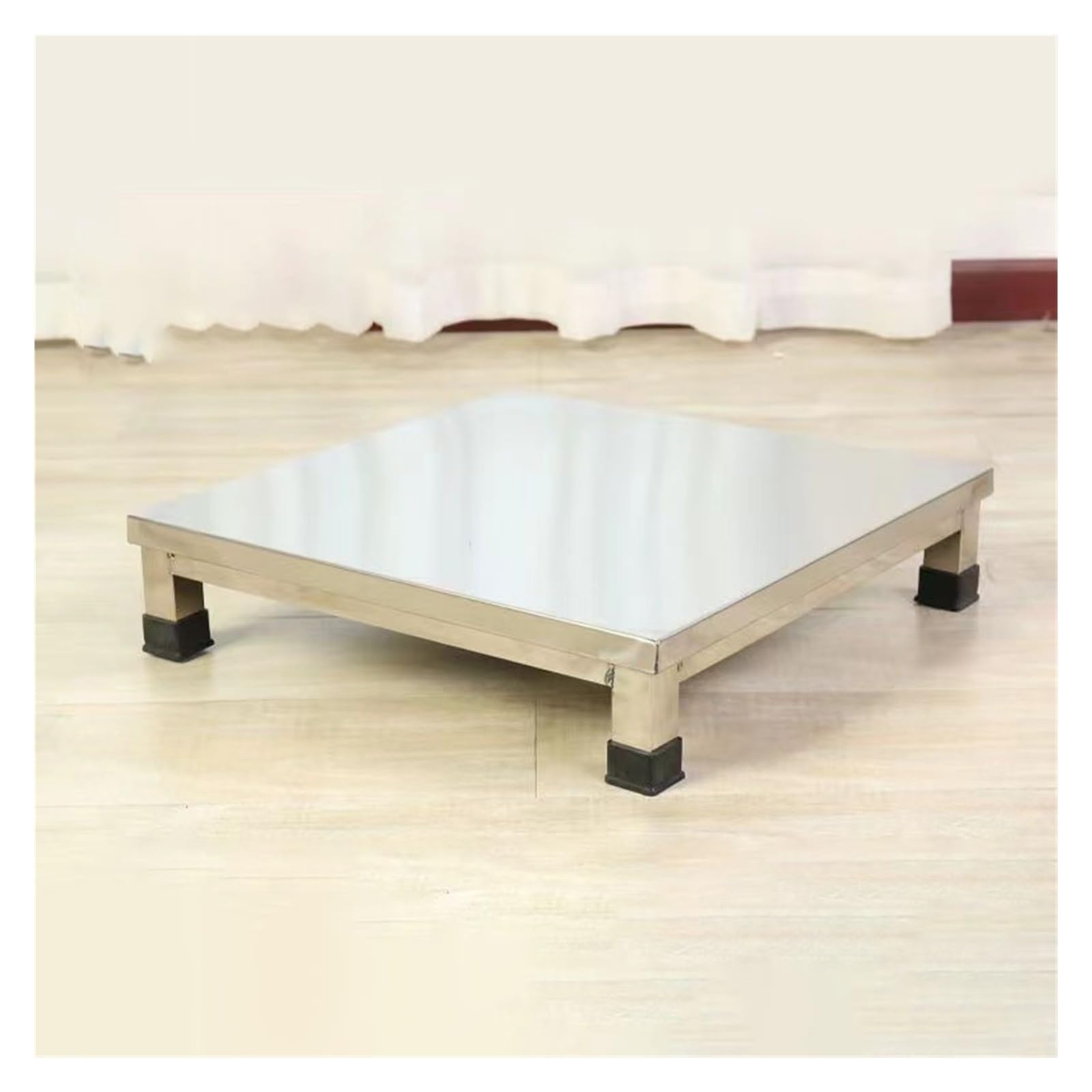 Base rialzata per condizionatore d'aria/lavatrice, pallet da pavimento in acciaio inox a prova di umidità, supporto monopezzo per mobili per magazzini, supermercati (40 x 40 x 15 cm)