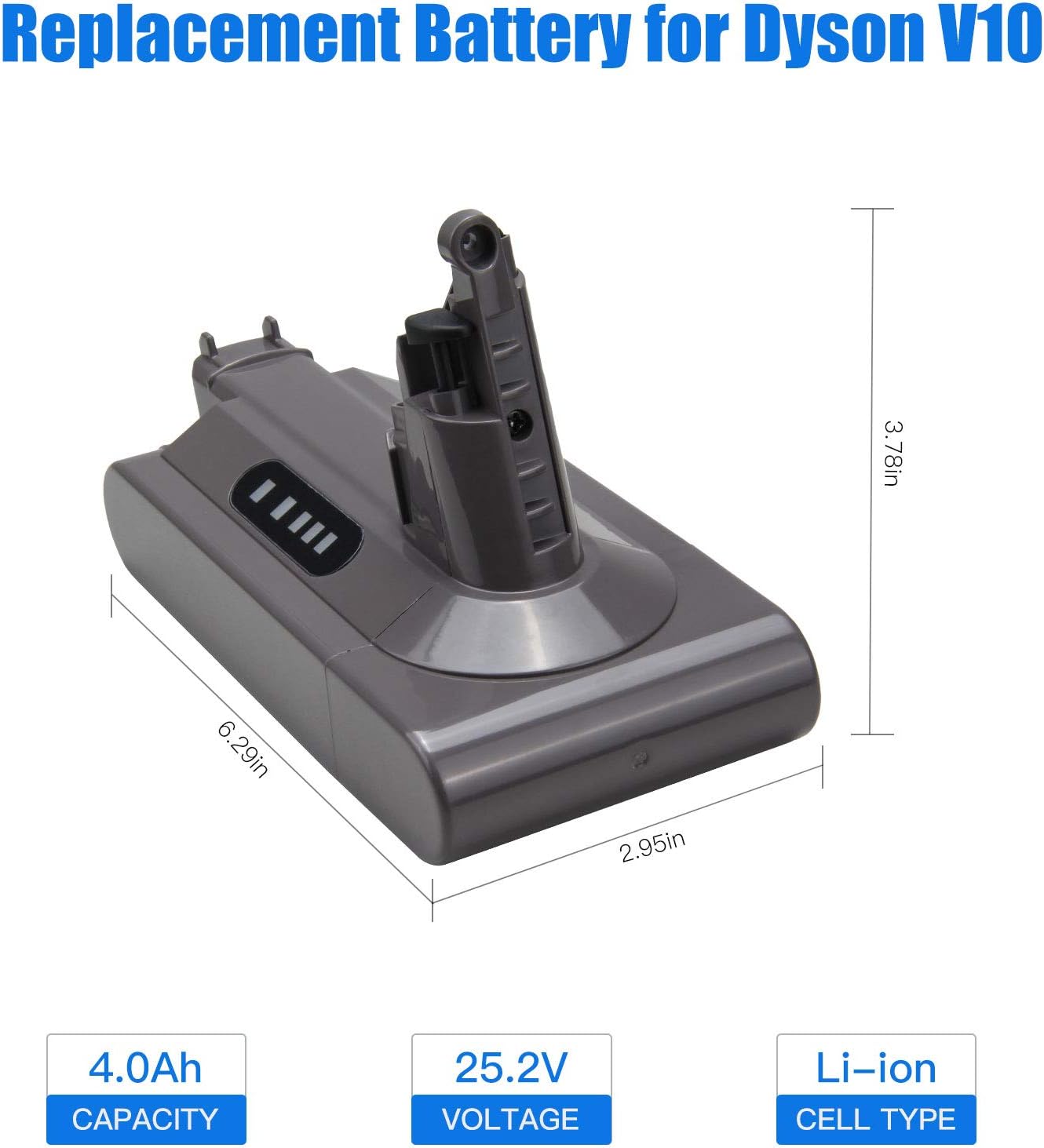 80% Off Discount YUHX 4.0Ah V10 Replacement Battery Compatible with Dyson Cyclone V10 Absolute V10 Animal V10 Motorhead V10 Series Vacuum Cleaner Buy 1 get 1 YUHX 4.0Ah V10 Replacement Battery Compatible with Dyson Cyclone V10 Absolute V10 Animal V10 Motorhead V10 Series Vacuum Cleaner