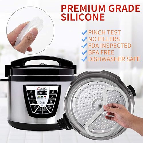 Miniatura 2 de Wolfgang Puck - Anillo de sellado original para olla a presión de 8 cuartos de galón, anillos de sellado de silicona de repuesto para olla eléctrica