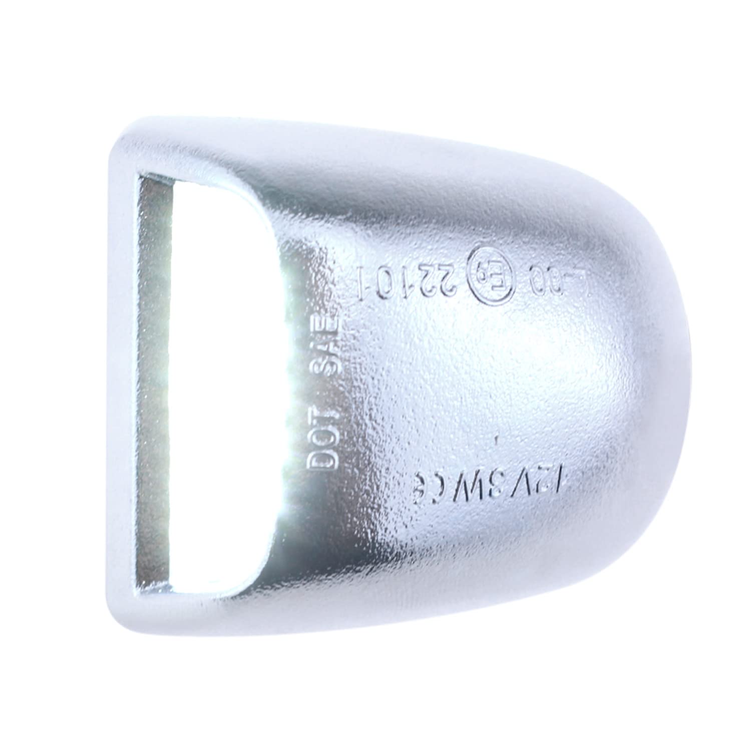 Bright White LED License Plate Lights For GMC Sierra – Chrome Housing, Plug & Play