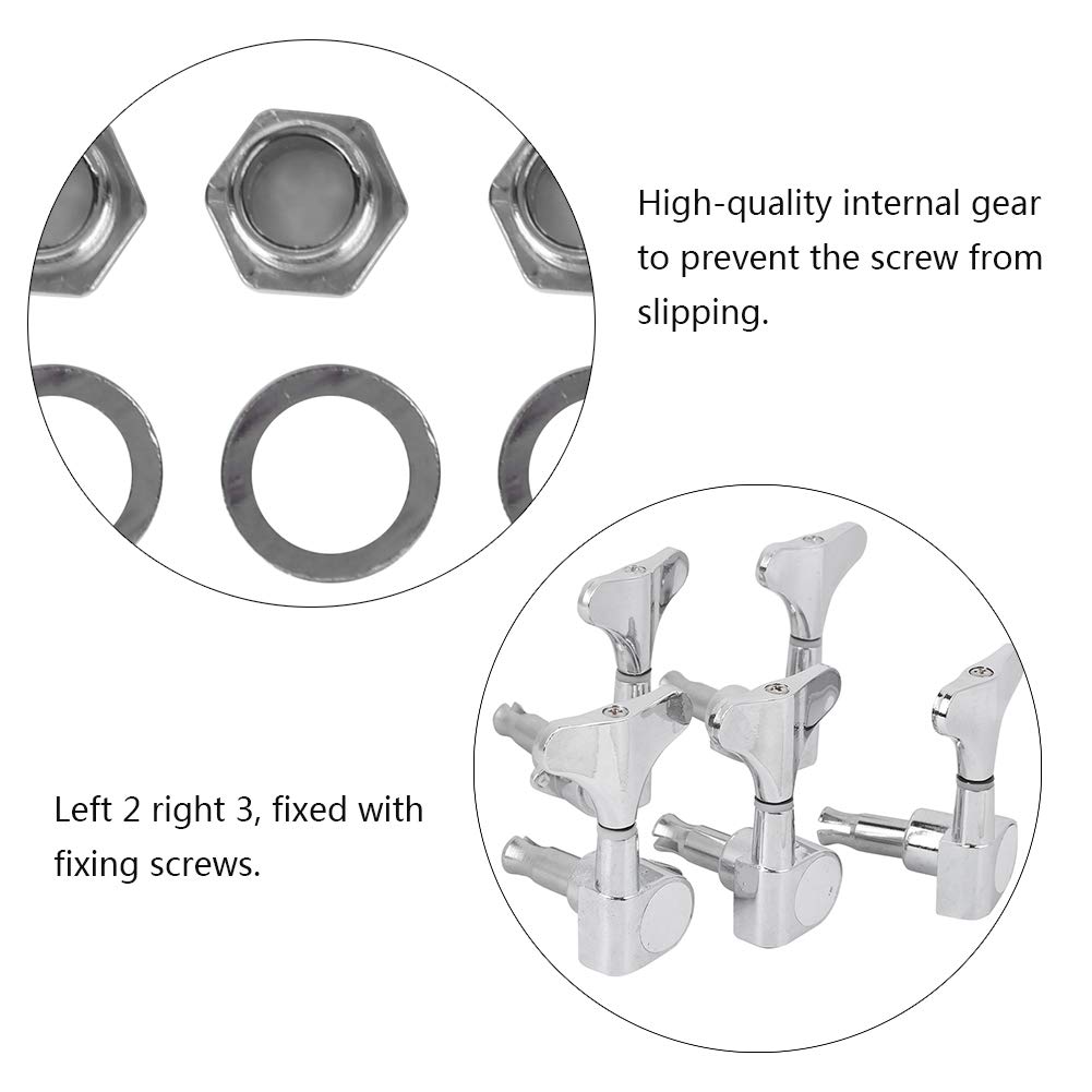 Antirust Bass Tuners Alloy Bass Tuning for Bass Enthusiasts for Bass Players (Silver)