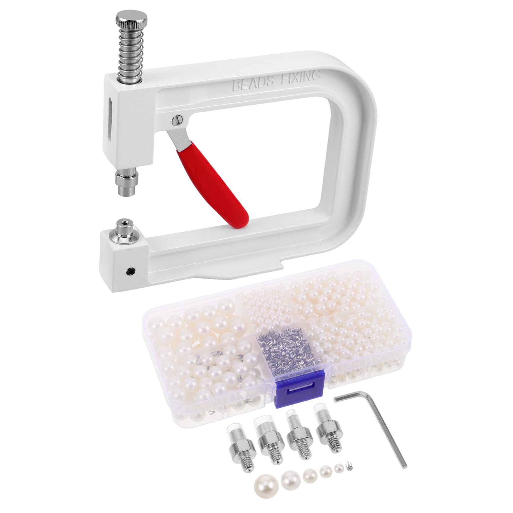 DIYEAH Máquina Manual para Engastar Perlas, Metal y Plástico, Portátil y Compacta para Joyería y Proyectos Creativos