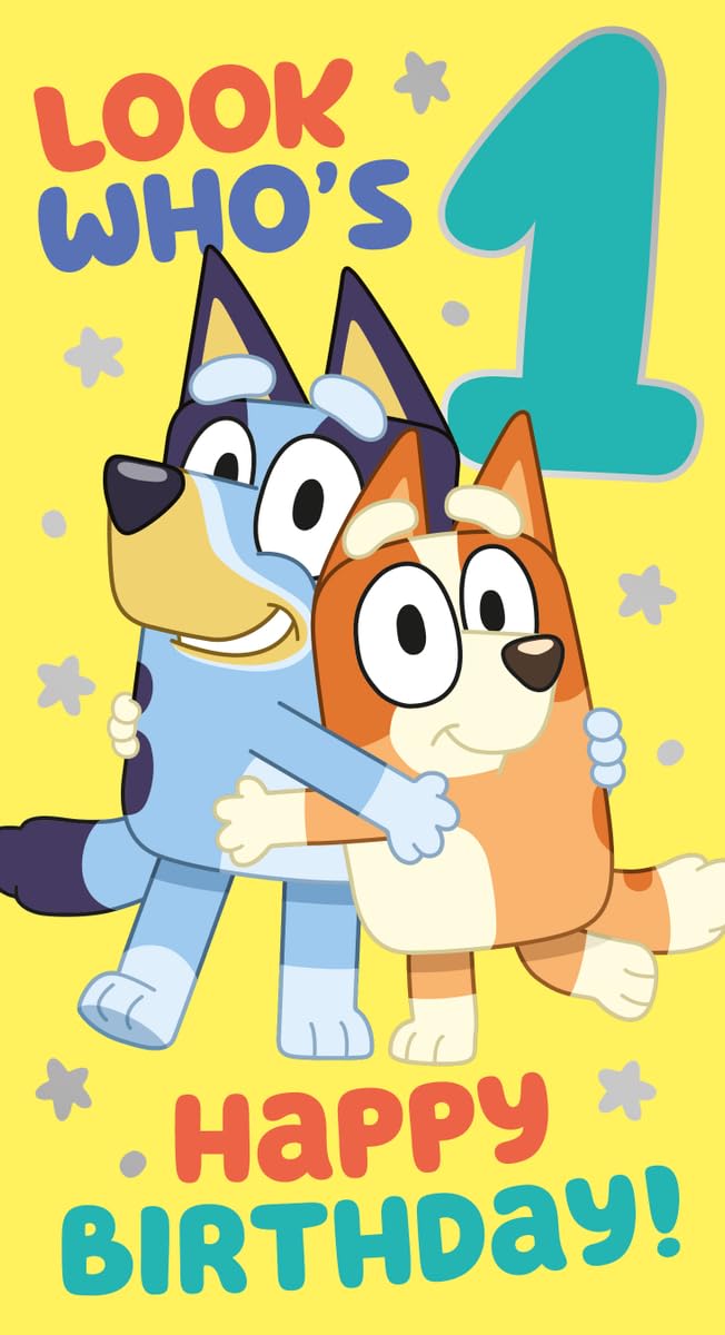 BLUEY AGE 1 BIRTHDAY CARD, 1ST BIRTHDAY CARD FOR BLUEY LOVERS