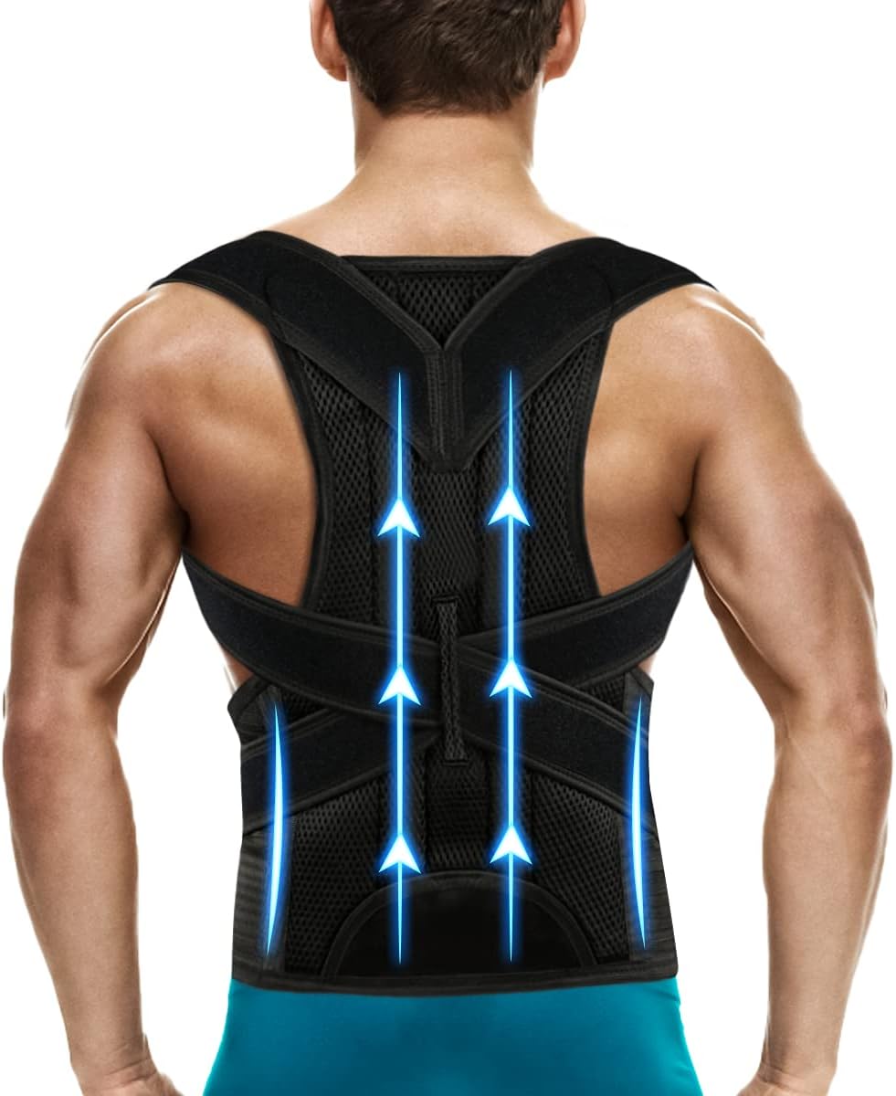 Back Brace Posture Corrector for Women and Men - Adjustable Posture Back Brace for Upper and Lower Back Pain Relief - Improve Back Posture and Lumbar Support M(29''-33'')