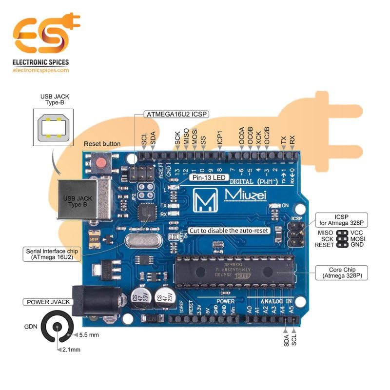 Image of Electronic Spices Advanced Starter Kit Compatible with Arduino Projects with Instruction (245 Item)