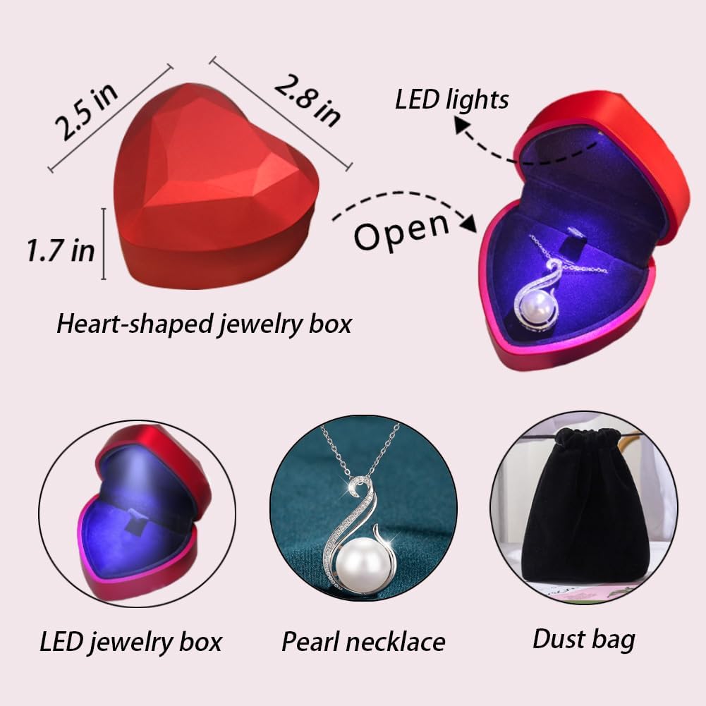 EIGHTOWN Preserved Rose Bouquet Flowers with Teddy Bear - Purple Roses Artificial Flowers with Pearl Necklace for Her - Love Gift Mother's Day,Valentine's Day,Birthday - Image 3