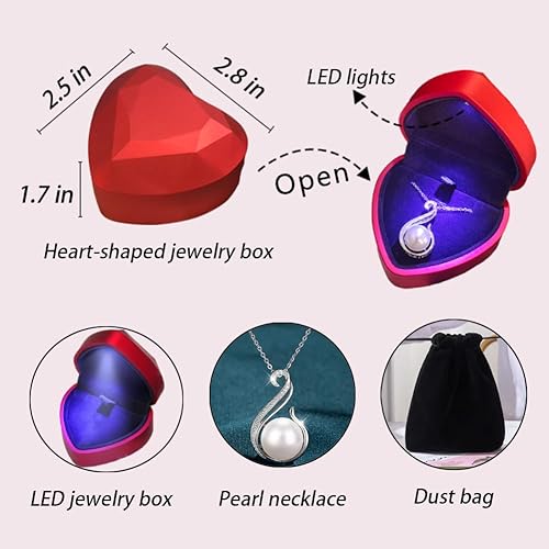 Miniatura 10 de Eightown Ramo de rosas preservadas con oso de peluche, flores artificiales de rosas con collar de perlas para ella, regalo de amor, día de la madre,