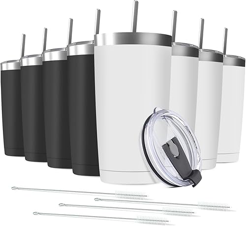 Deitybless Vaso aislado de acero inoxidable de 20 onzas con popote y tapa, taza de cafĂ© de viaje de doble pared aislada al vacĂo, vaso a granel, Deitybless Vaso aislado de acero inoxidable de 20 onzas con popote y tapa, taza de cafĂ© de viaje de doble pared aislada al vacĂo, vaso a granel,