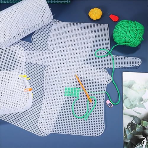 Malla de plástico para bolsas de tejer con ganchillo y accesorios diy 5