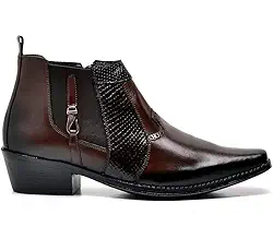 Bota Botina Masculina Texana De Couro
