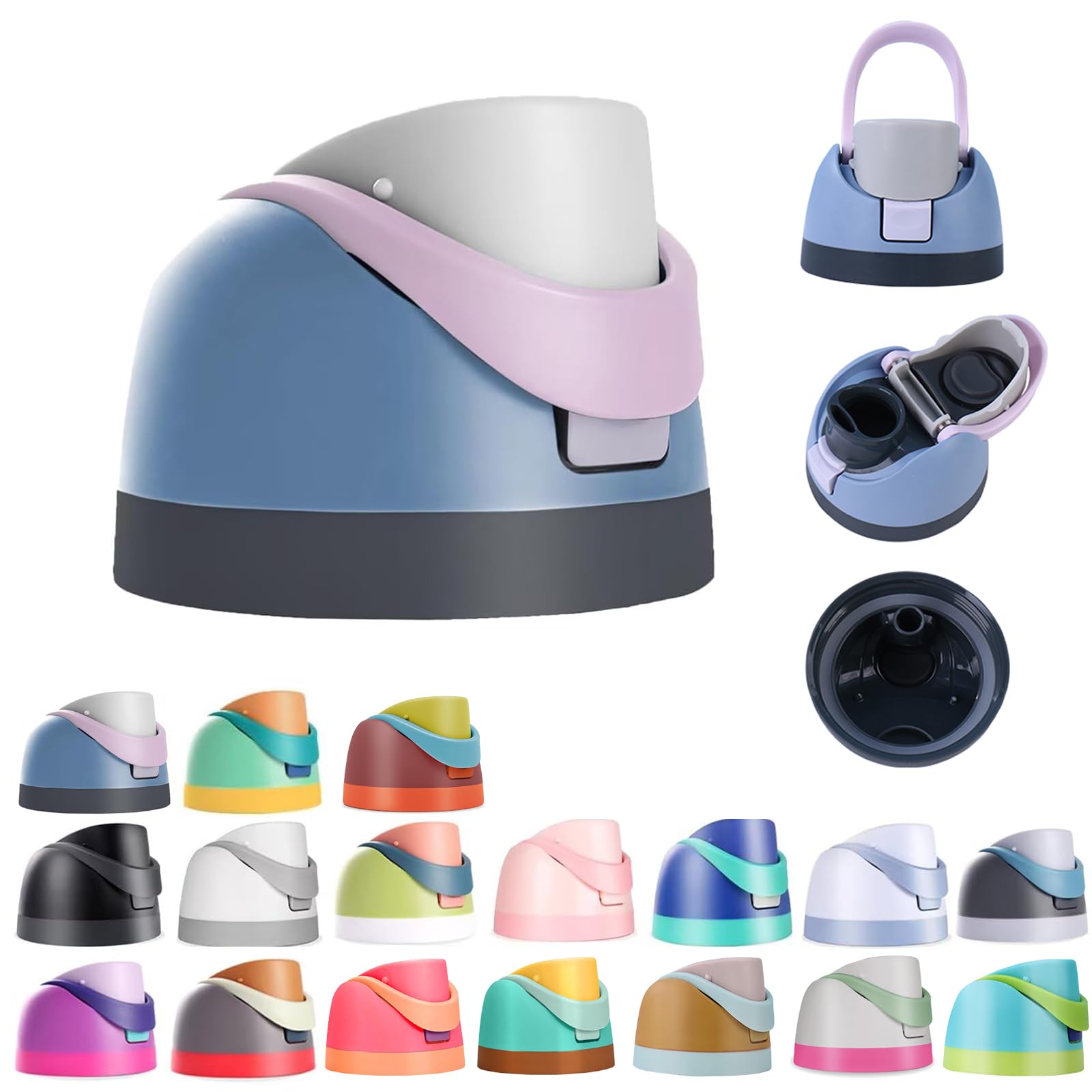 Replacement Lid for Owala Freesip, One Button Water Bottle Top Replacement Cap Compatible with Owala Cup 16oz 24oz 32oz 40oz, Leakproof Lids Accessory，BPA-Free，No Water Leakage