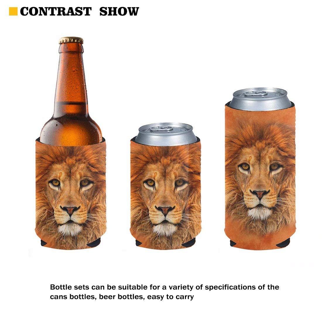 2 Copertine In Neoprene Per Lattine Stile Africano Con Elefanti Bohemien - Ideali Per Birra Ed Energy Drink - Foto 4