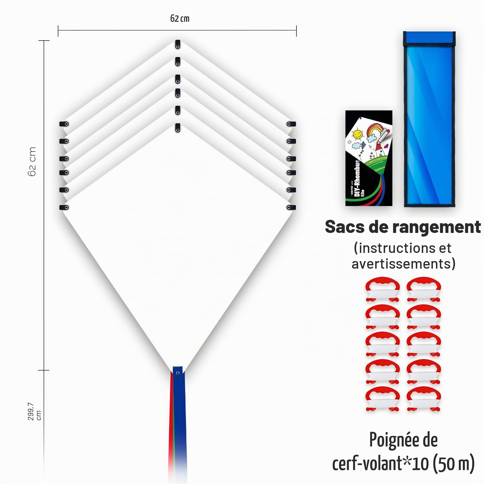 Kit de fabrication de cerf-volant à faire soi-même pour garçons et filles, extrêmement facile à voler, cadeaux pour enfants