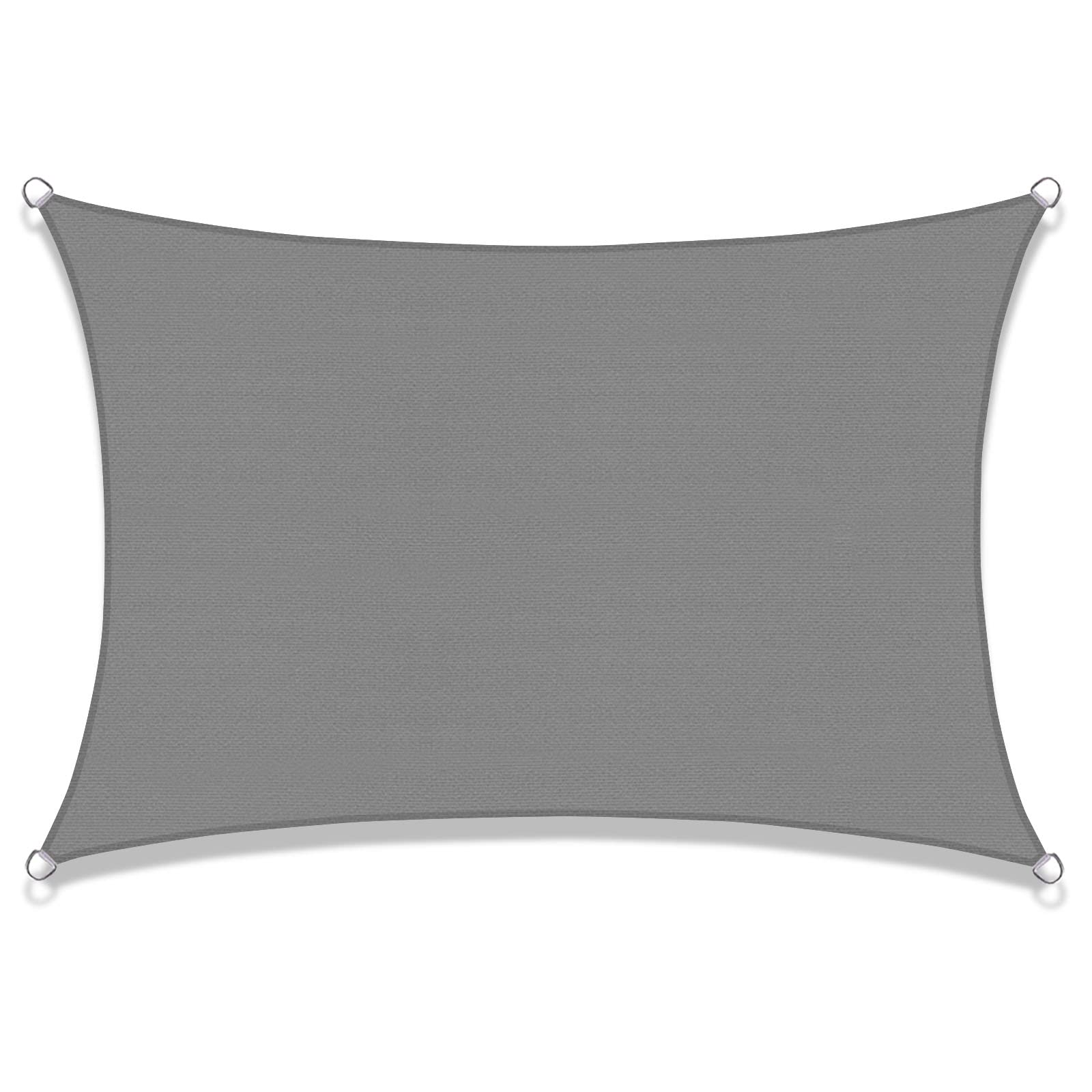 SUNNY GUARD Sonnensegel Rechteckig 2.5x3m Sonnenschutz Atmungsaktiv HDPE UV Schutz für Balkon Terrasse Garten, Grau Anthrazit