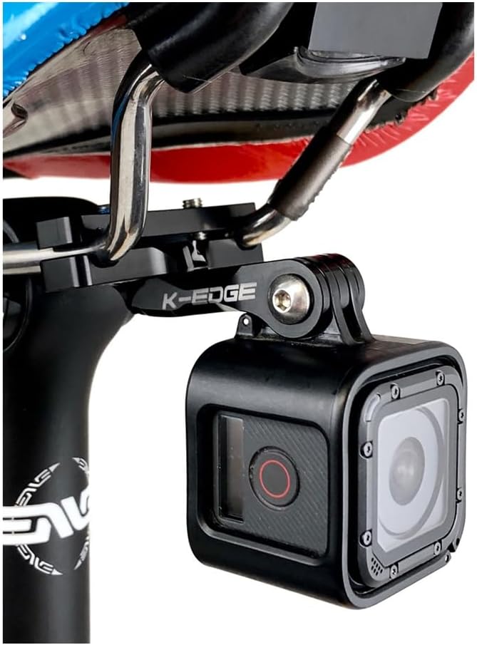 K-Edge | Go Big Saddle Rail Mount | for GoPro, Garmin and Shimano Cameras | Black Anodize