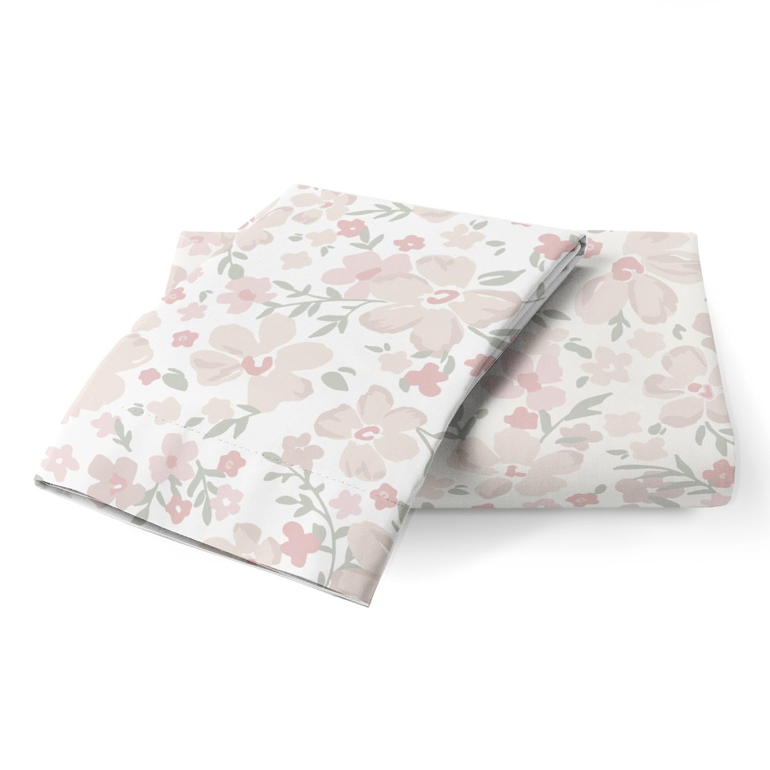 Makemake Organics Organic Toddler Pillowcase (Set of 2) GOTS Certified Organic Cotton Pillowcase - Ultra Soft Breathable Fits 13x18 Girls Neutral Unisex Flowers (14"x19", Blossom)