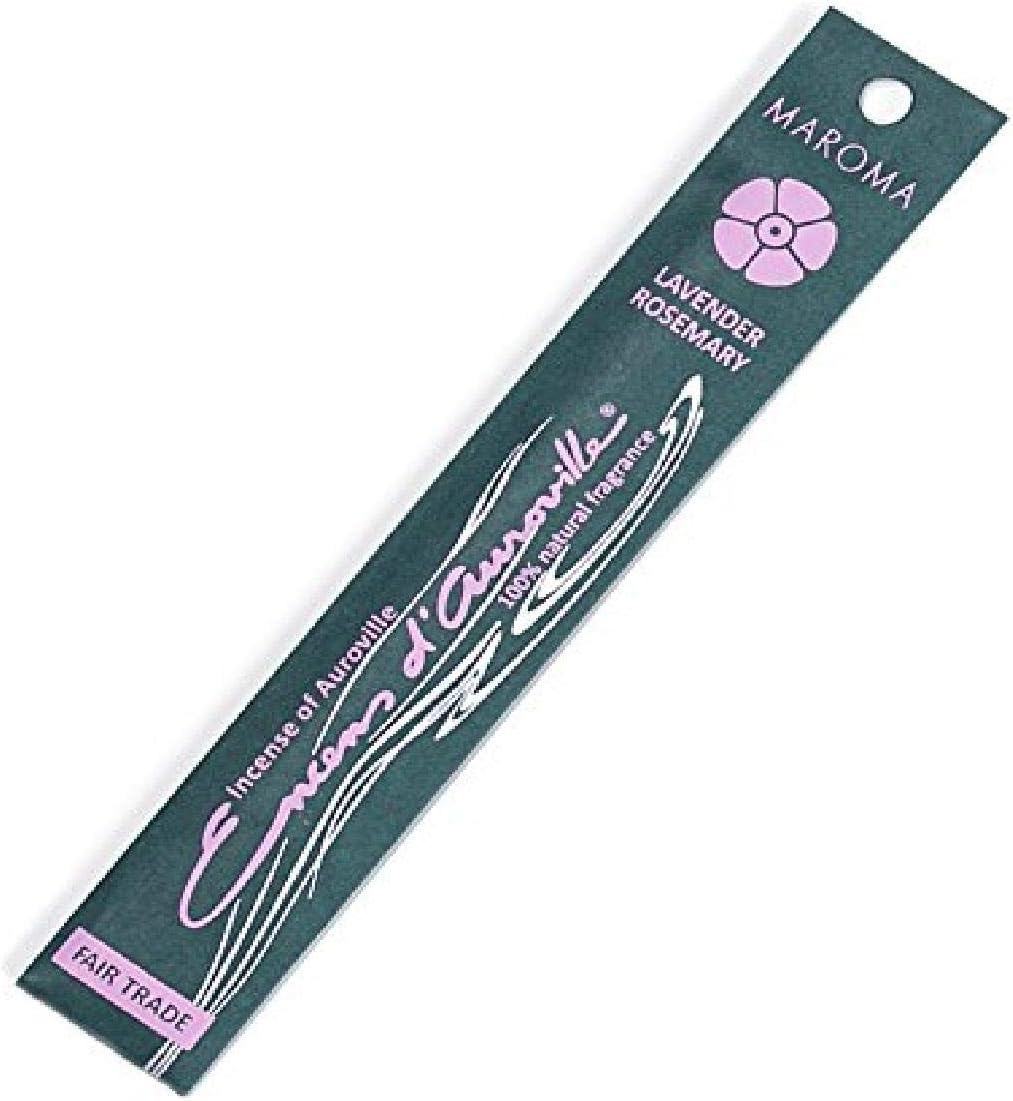 Encens d'Auroville - Stick Incense - Lavender Rosemary - 1 Pack of 10 Sticks