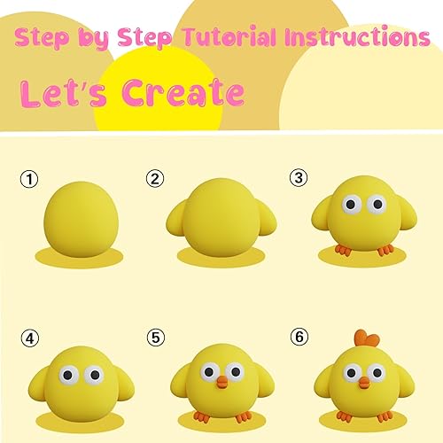 Miniatura 2 de Kit de arcilla seca al aire, arcilla mágica de modelado para niños, ultraligero y suave, 12 cajas de bricolaje modelo de animales con tutorial paso