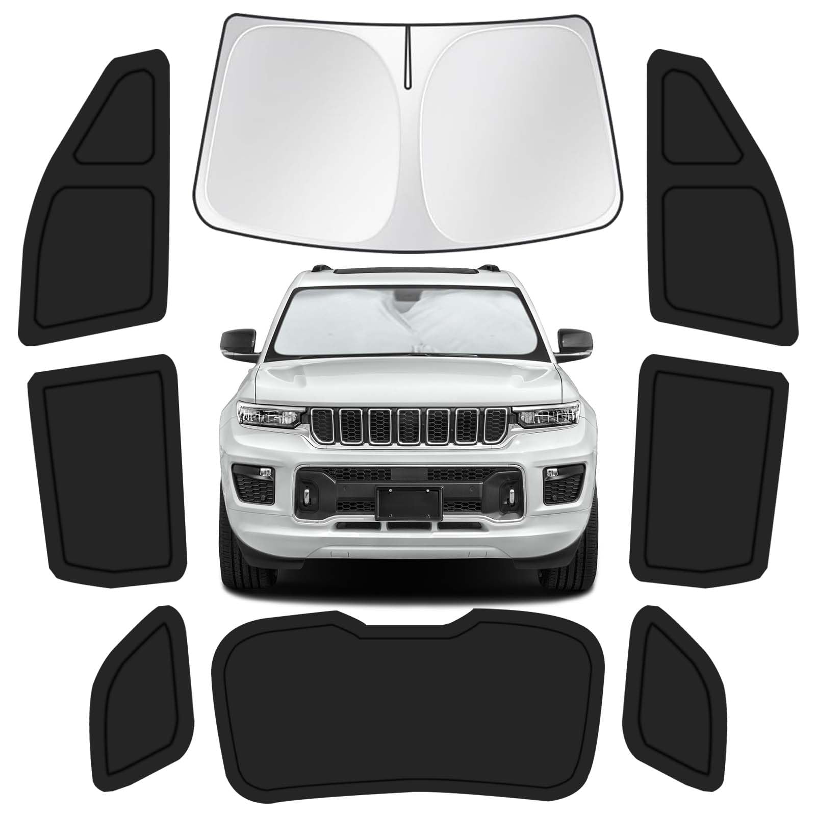 for Jeep Grand Cherokee 2011-2021 Car Window Shades, 8Pcs