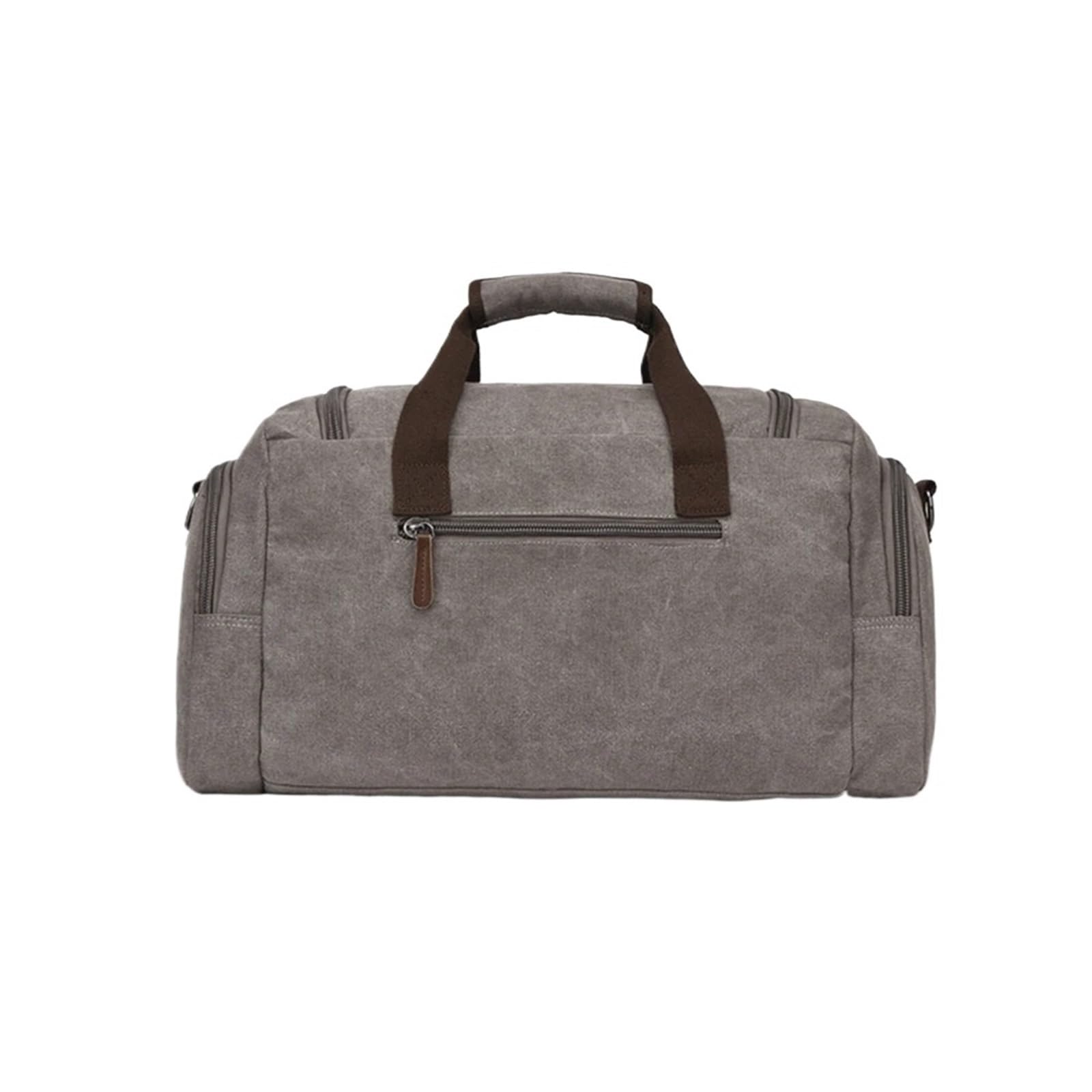 Borsa Da Palestra Canvas Leather Men Travel Bag Bags Handbag High Capacity Shoulder Crossbody Duffel per Viaggiare(Grey)