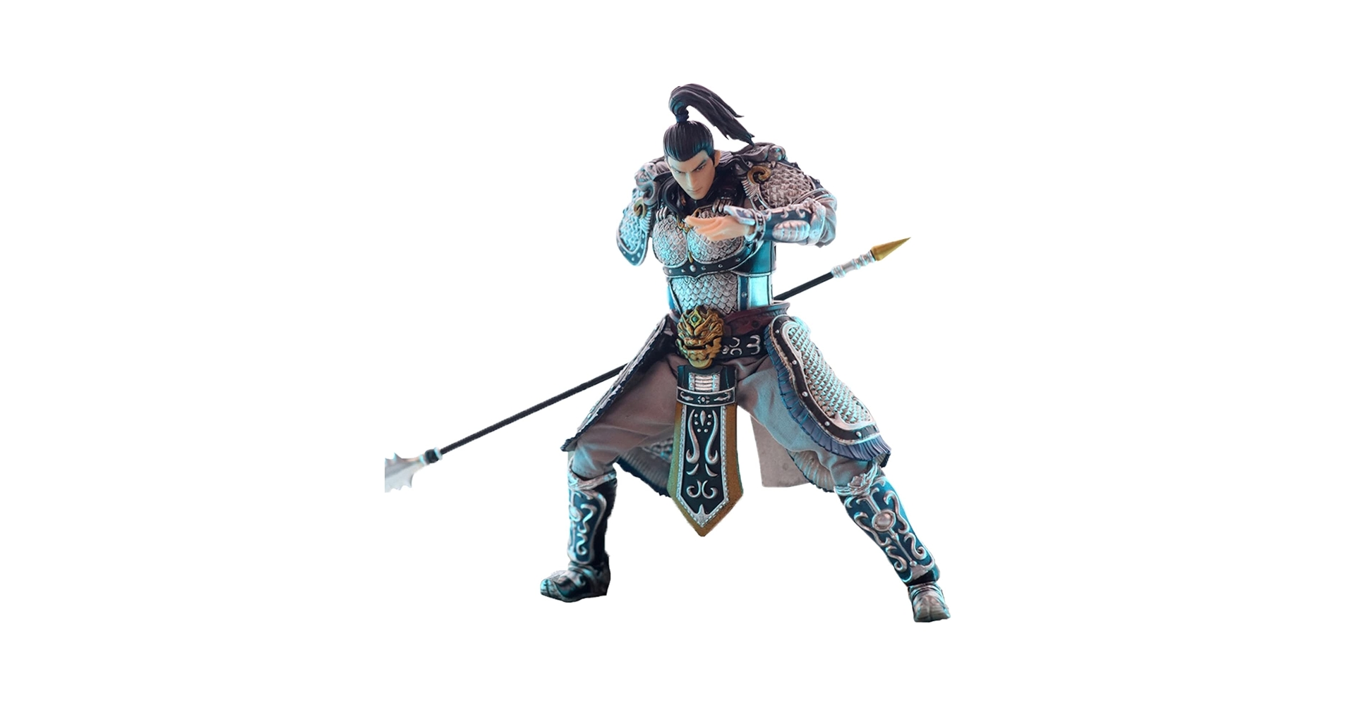 三国志 趙雲 フィギュア　三国志 趙雲子龍 三国志演義 ブロンズ　正子公也 置物 三国志 趙雲子龍 三国志演義 ブロンズ風 花三国志 正子公也