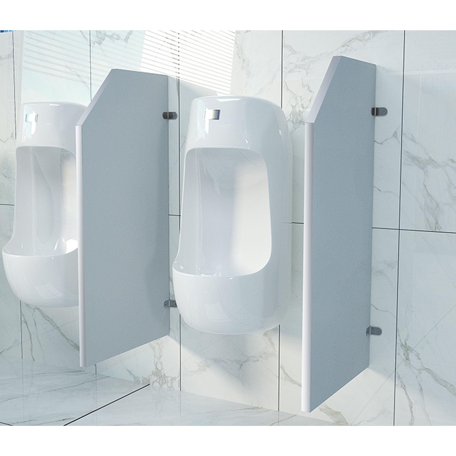 Mampara de privacidad para urinario de pared panel divisor blanco