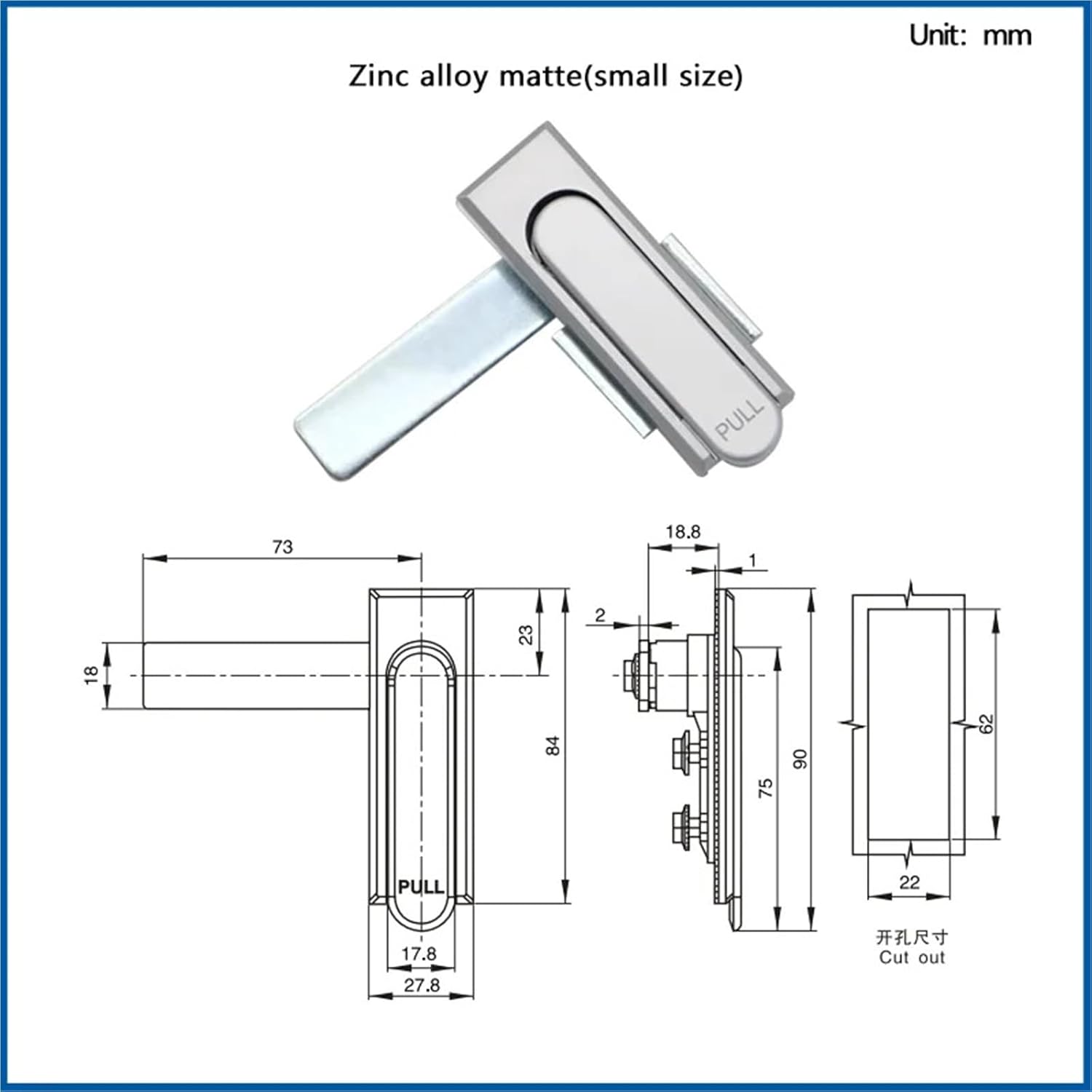 Distribution Cinet Electrical Box Lock General Industrial Door Bounce File Switch Flat 1Pcs(Bronze)